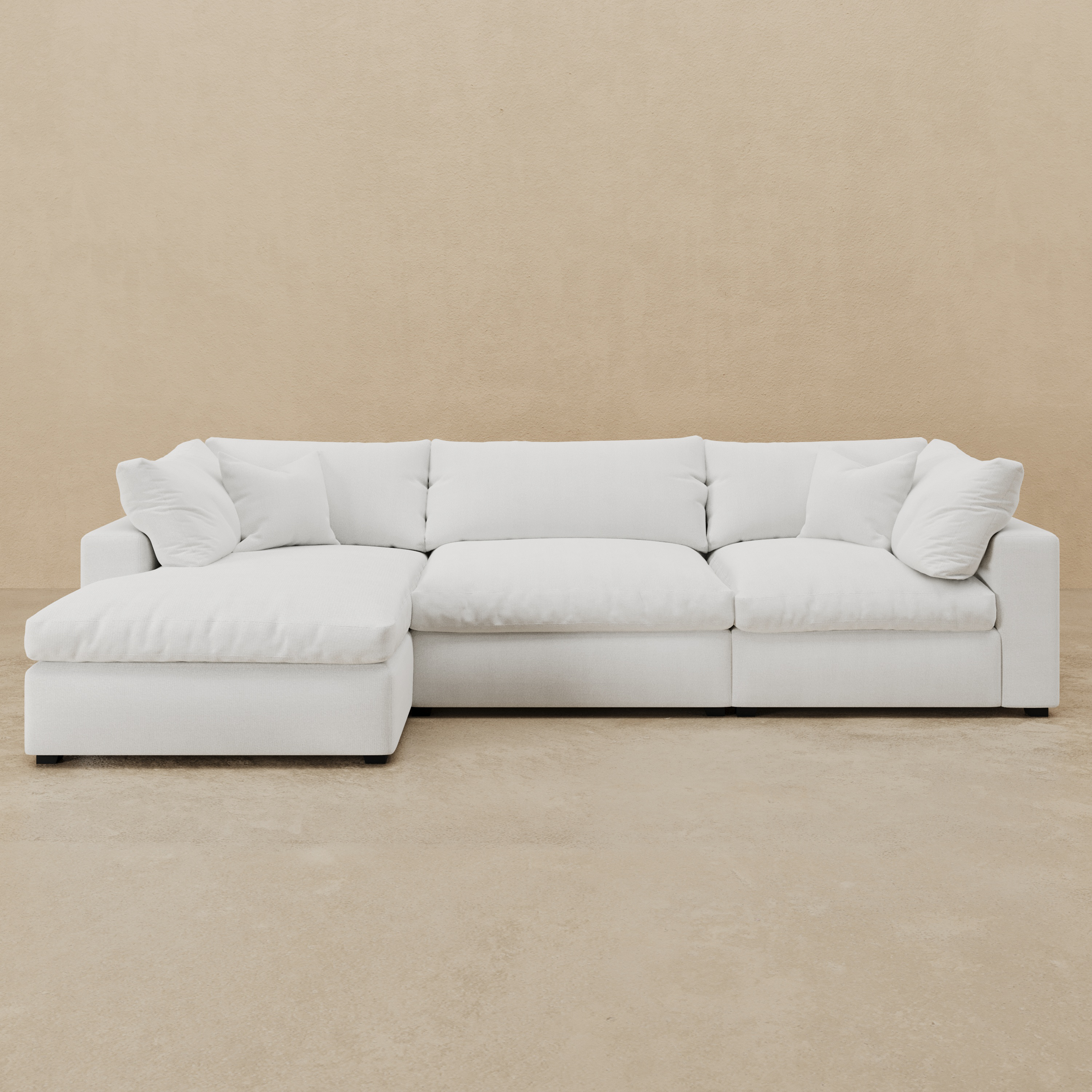 Nimbus Modular Chaise Sectional (Custom) LHF Chaise #MWS Options 1 Down Alternative (Micro Gel)