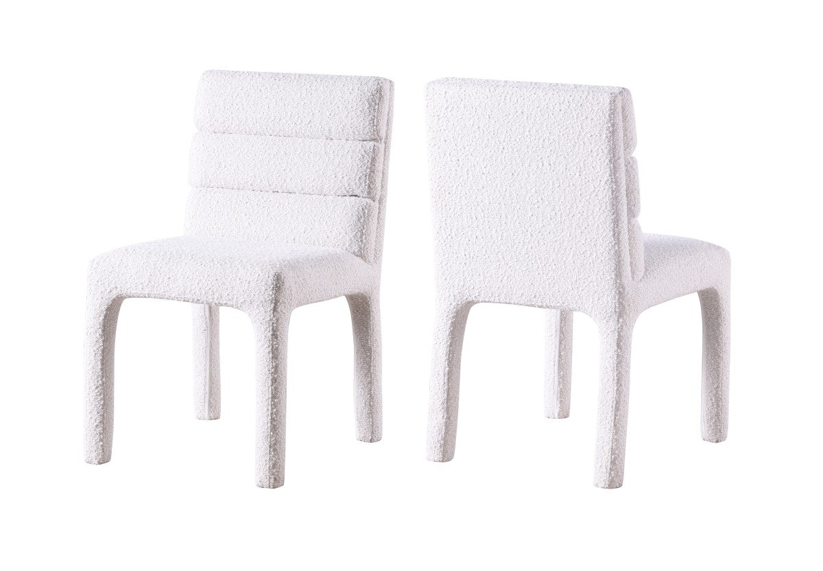 Loft Dining Chair (Set of 2) Ivory Bouclé