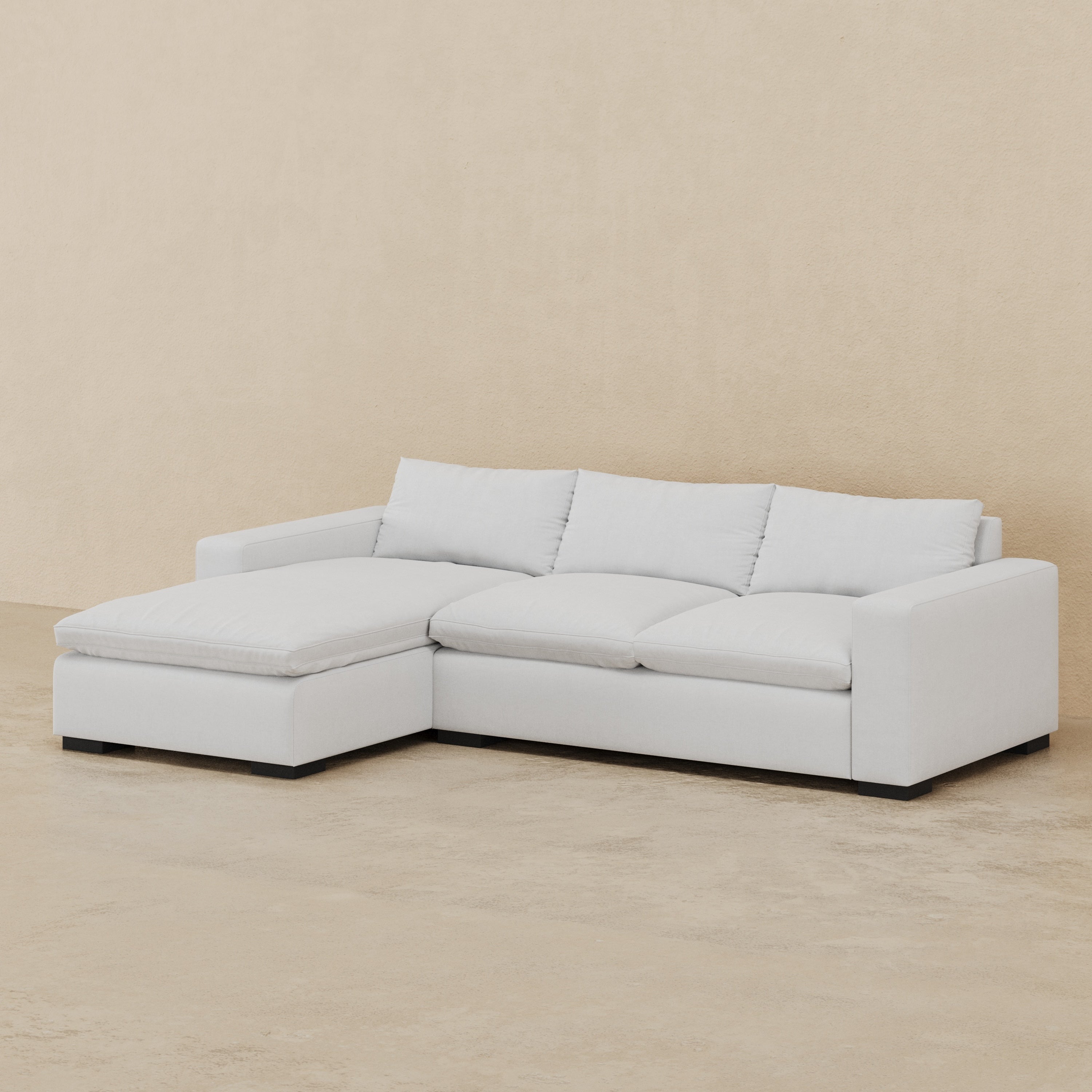 Isla Arm Chaise Sectional (Custom) 40" Comfy Depth LHF Arm Chaise & RHF Loveseat #MWS Options 1