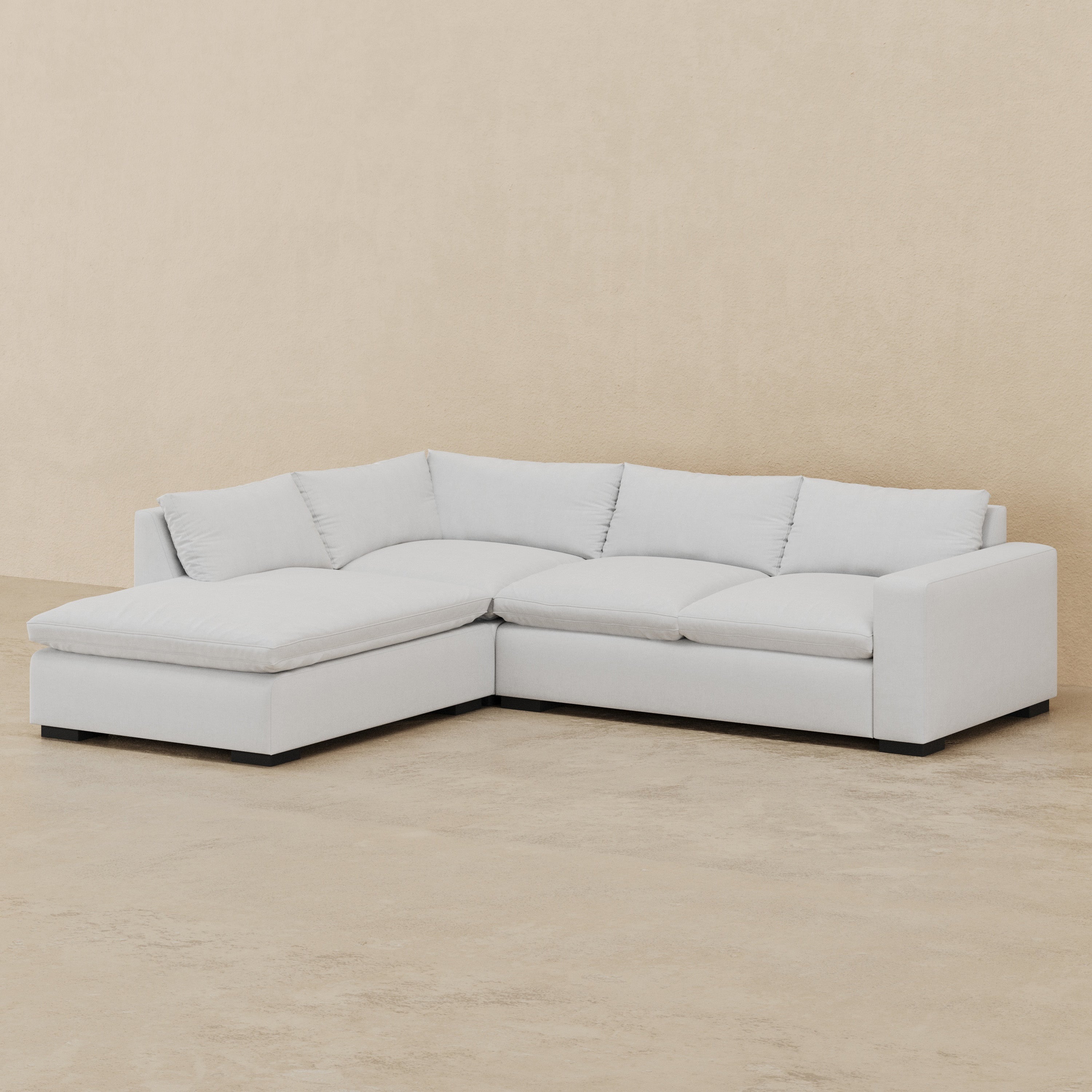 Isla Corner Chaise Sectional (Custom) 46" Luxe Depth LHF Corner Chaise #MWS Options 1