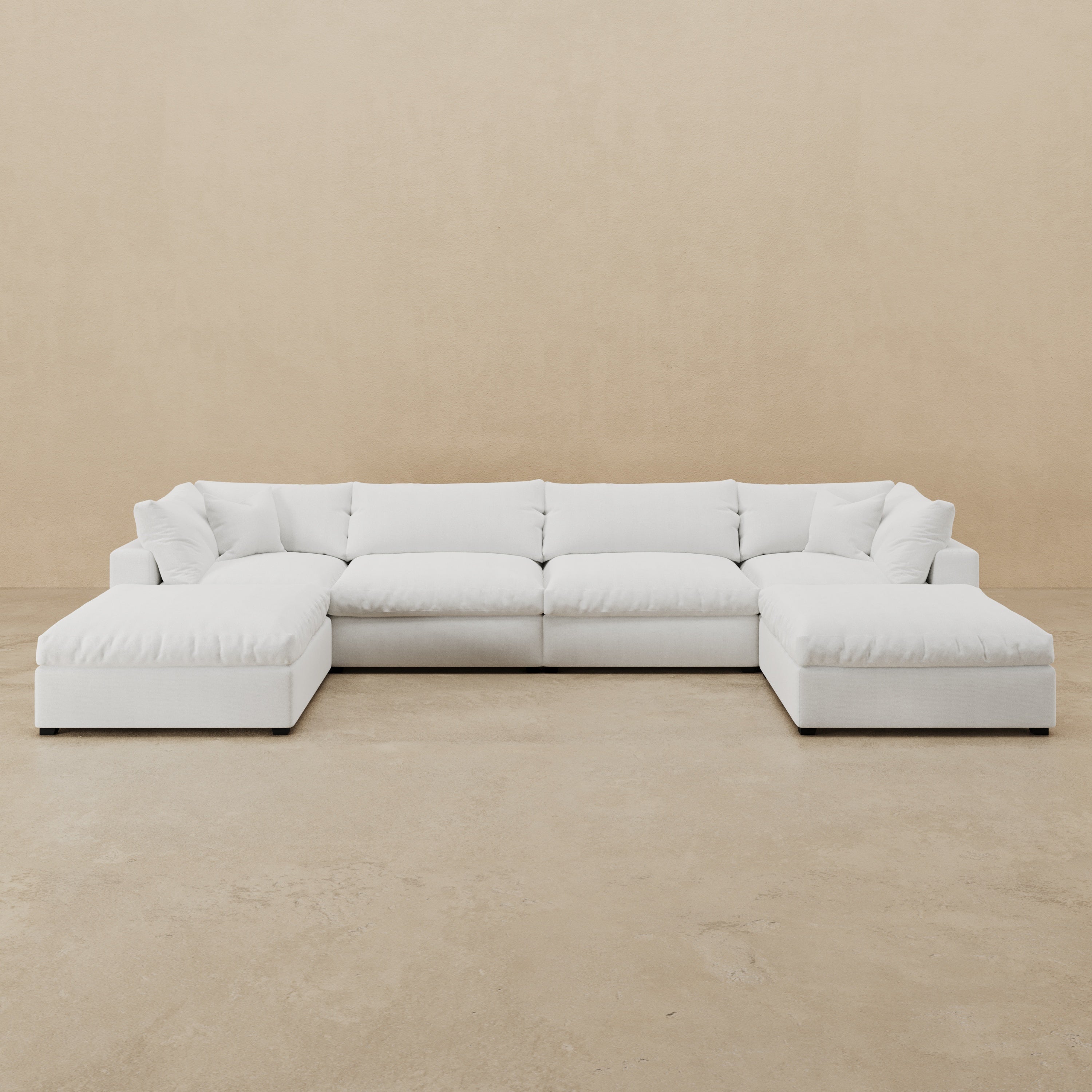 Nimbus Modular Sectional & Ottomans (Custom) Down Alternative (Micro Gel) #MWS Options 2