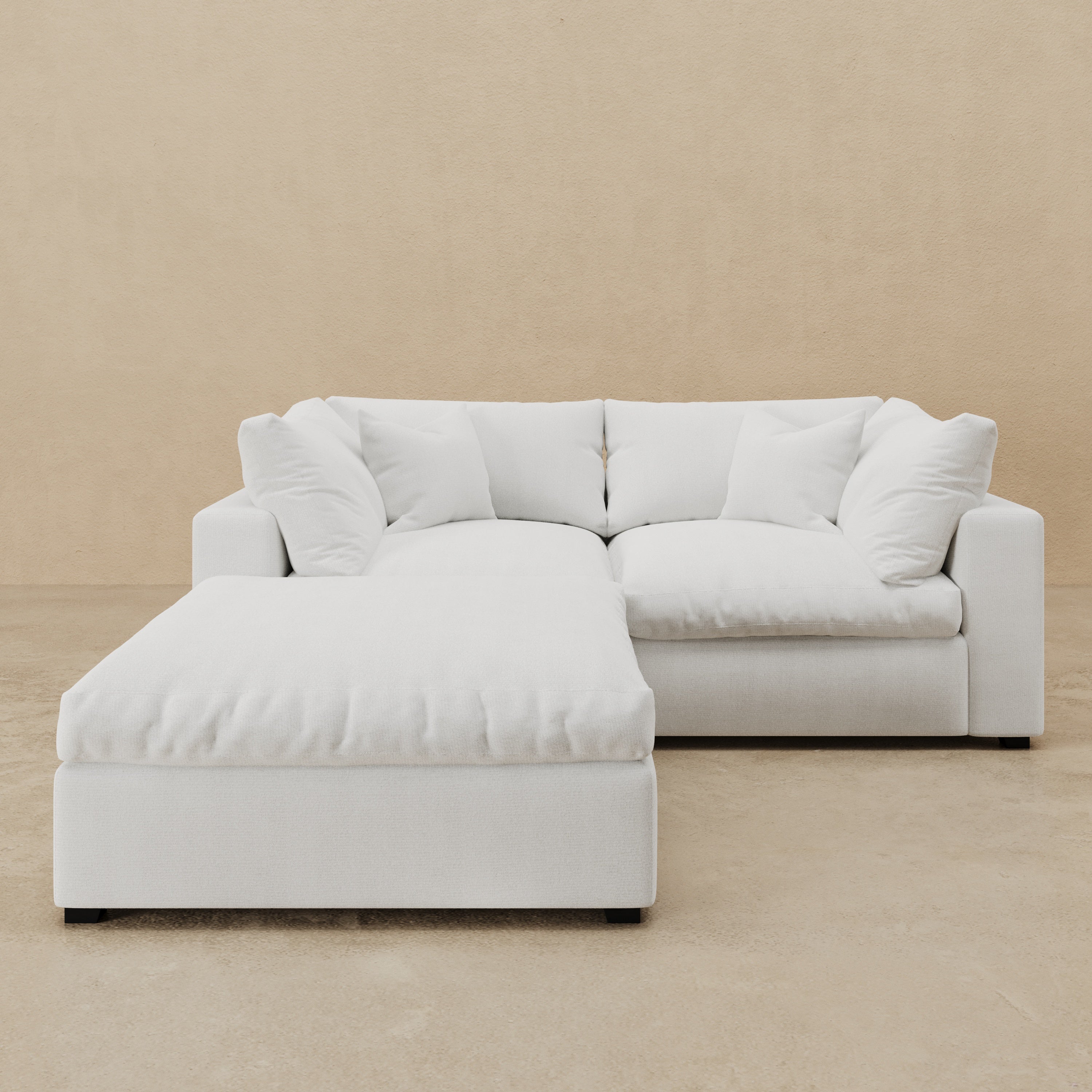 Nimbus Modular Loveseat & Ottoman (Custom) Down Alternative (Micro Gel) #MWS Options 1