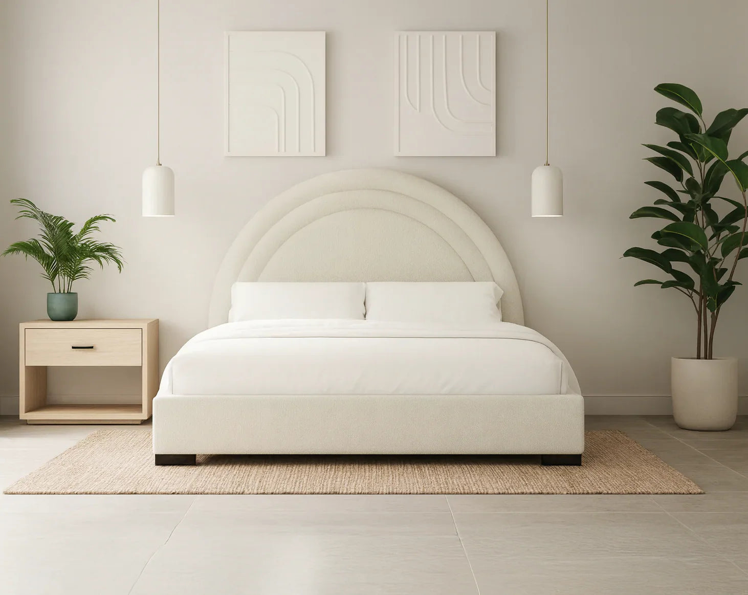 Sabrina Platform Bed (Custom) 🇨🇦 Queen 62"H #MWS Options 1
