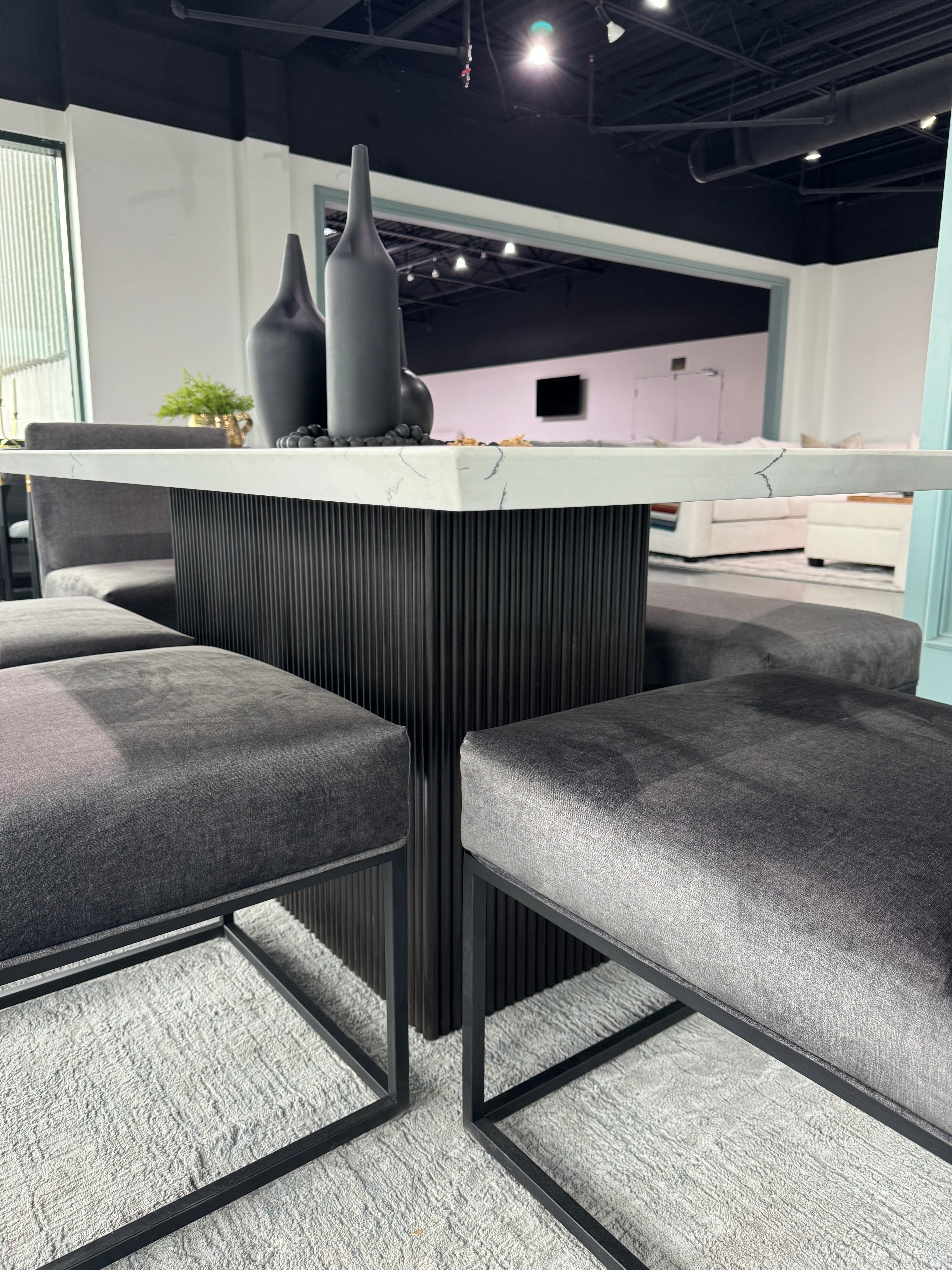 Aysha Dining Table - Quartz Top (Custom)