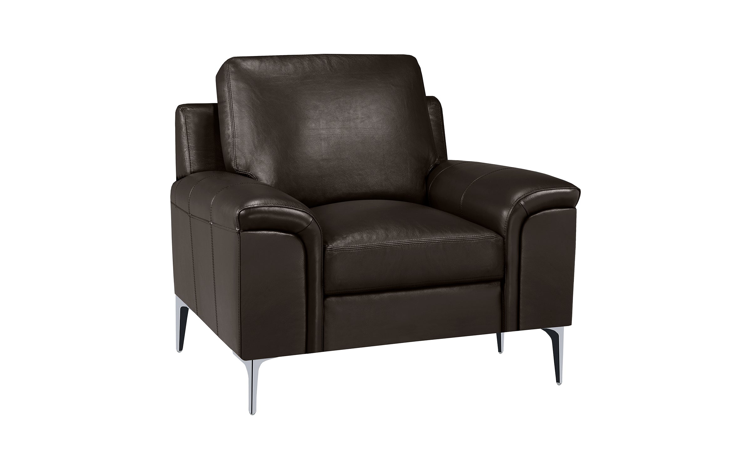 Alma Chair - Top Grain Leather Mocha