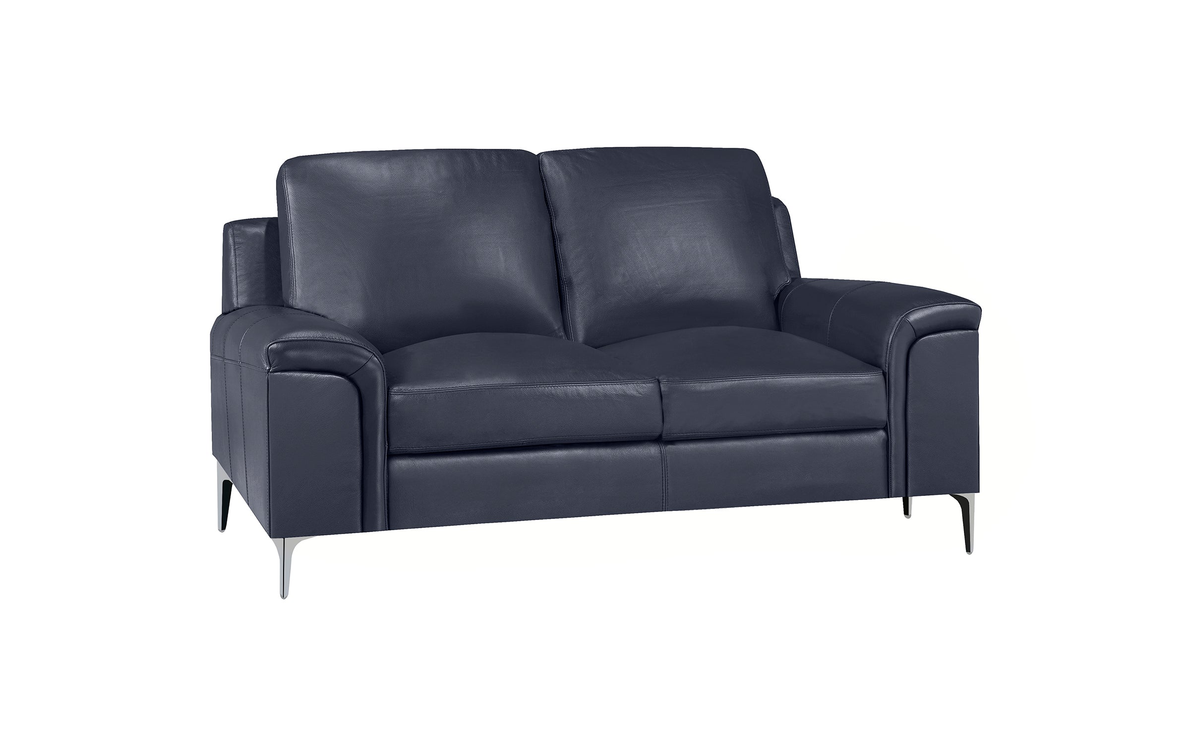 Alma Loveseat - Top Grain Leather Navy