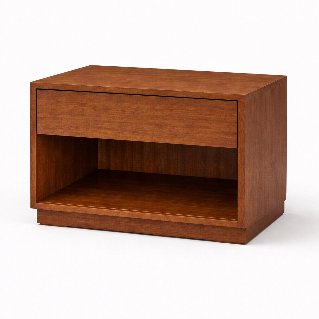 Lotus Night Table (Custom) Medium Walnut Smooth