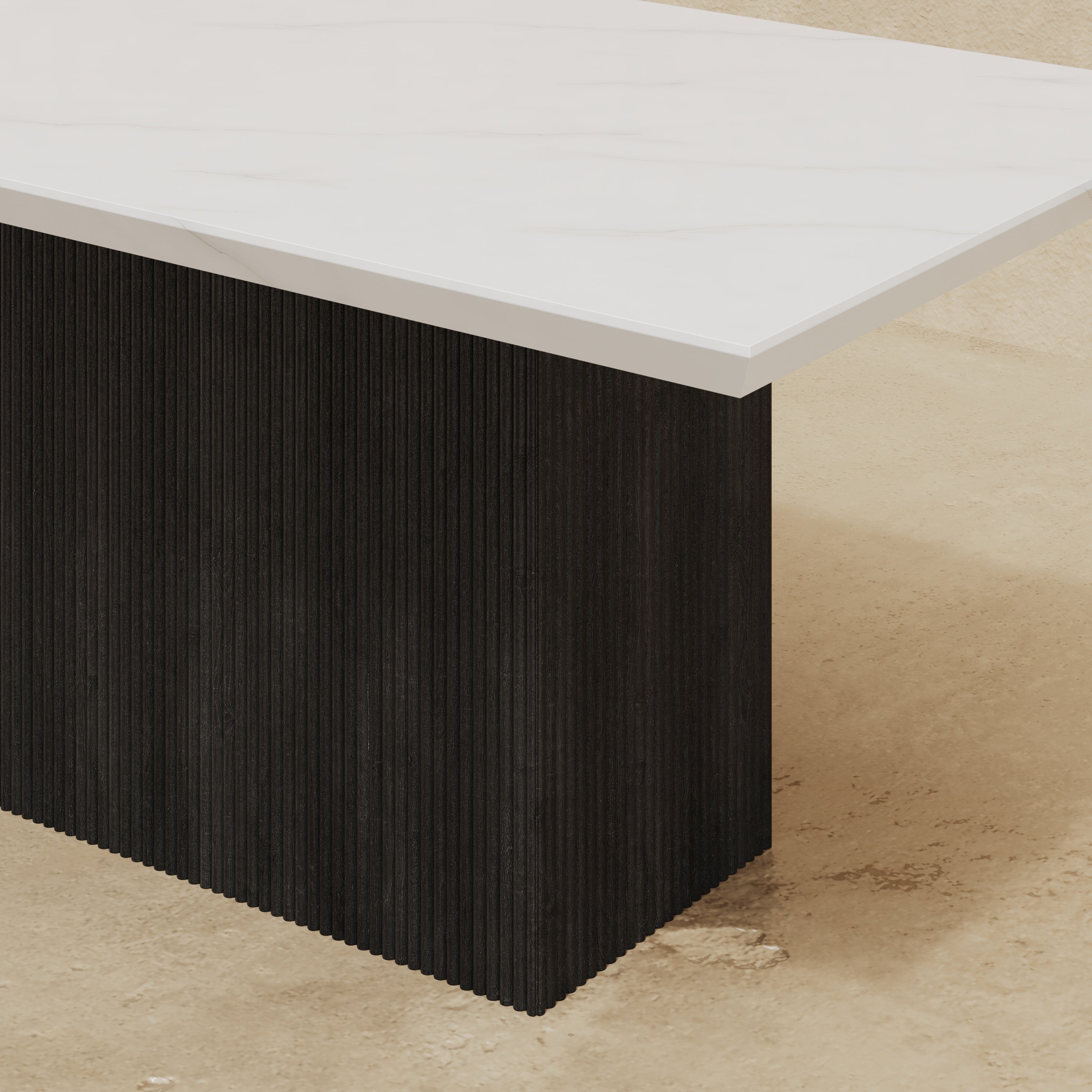 Aysha Dining Table - Quartz Top (Custom)