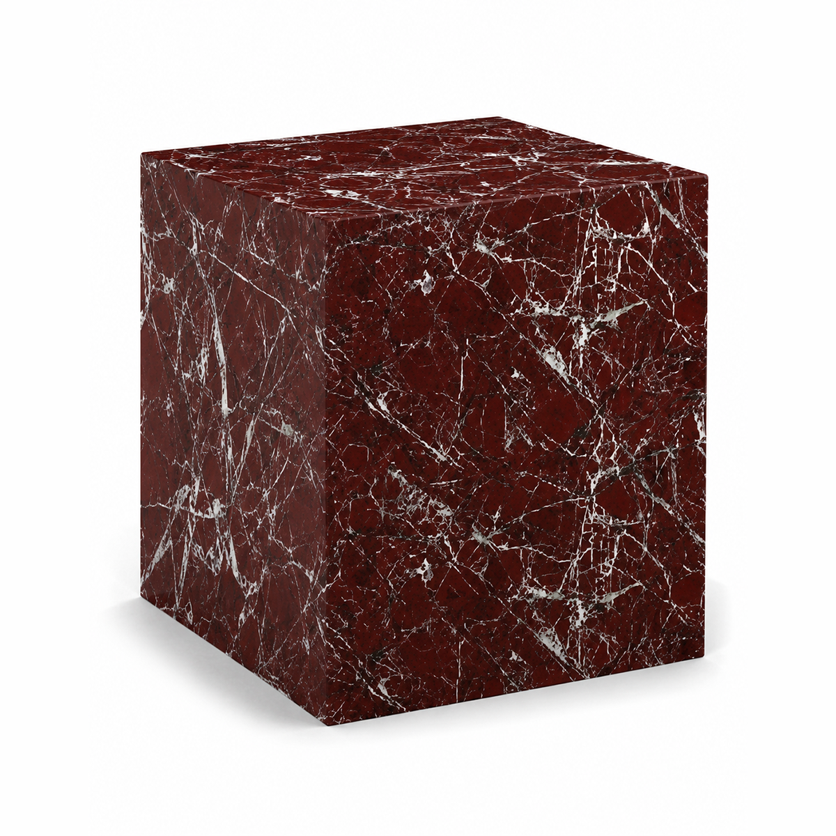 Monolith Accent Table - Red Marble