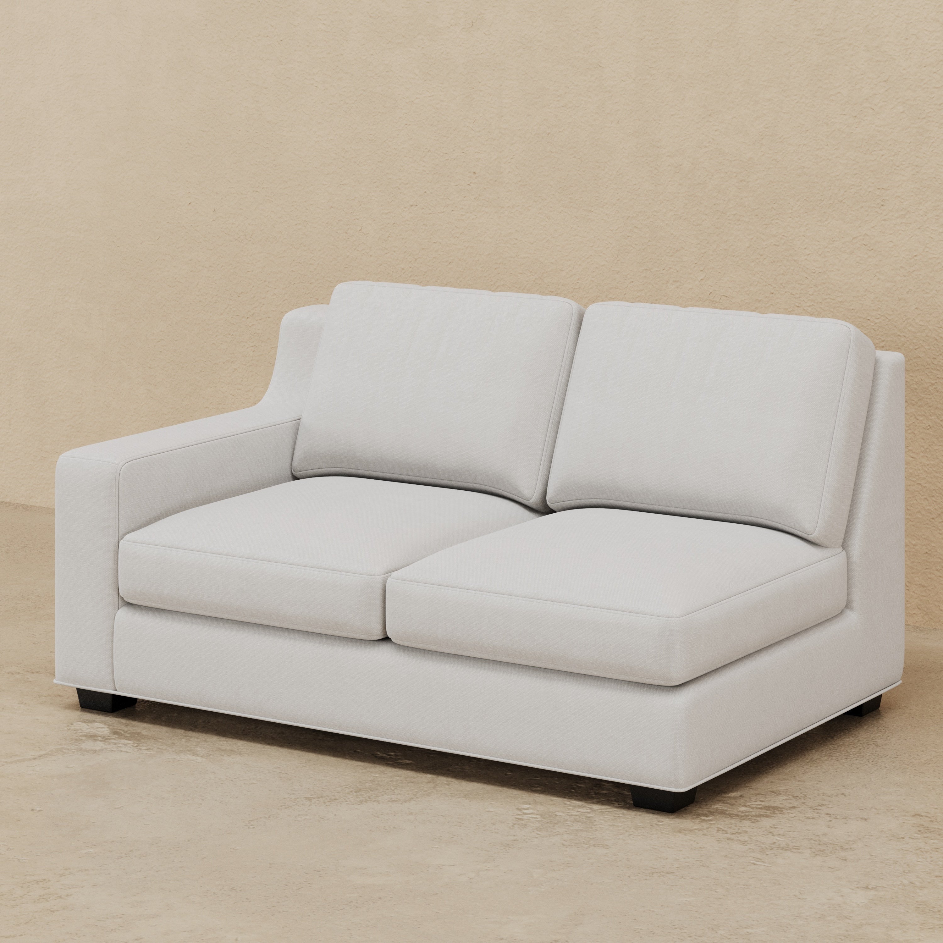 Sardinia One Arm Loveseat (Custom) Left-Hand Facing Arm 40" Comfy Depth #MWS Options 1