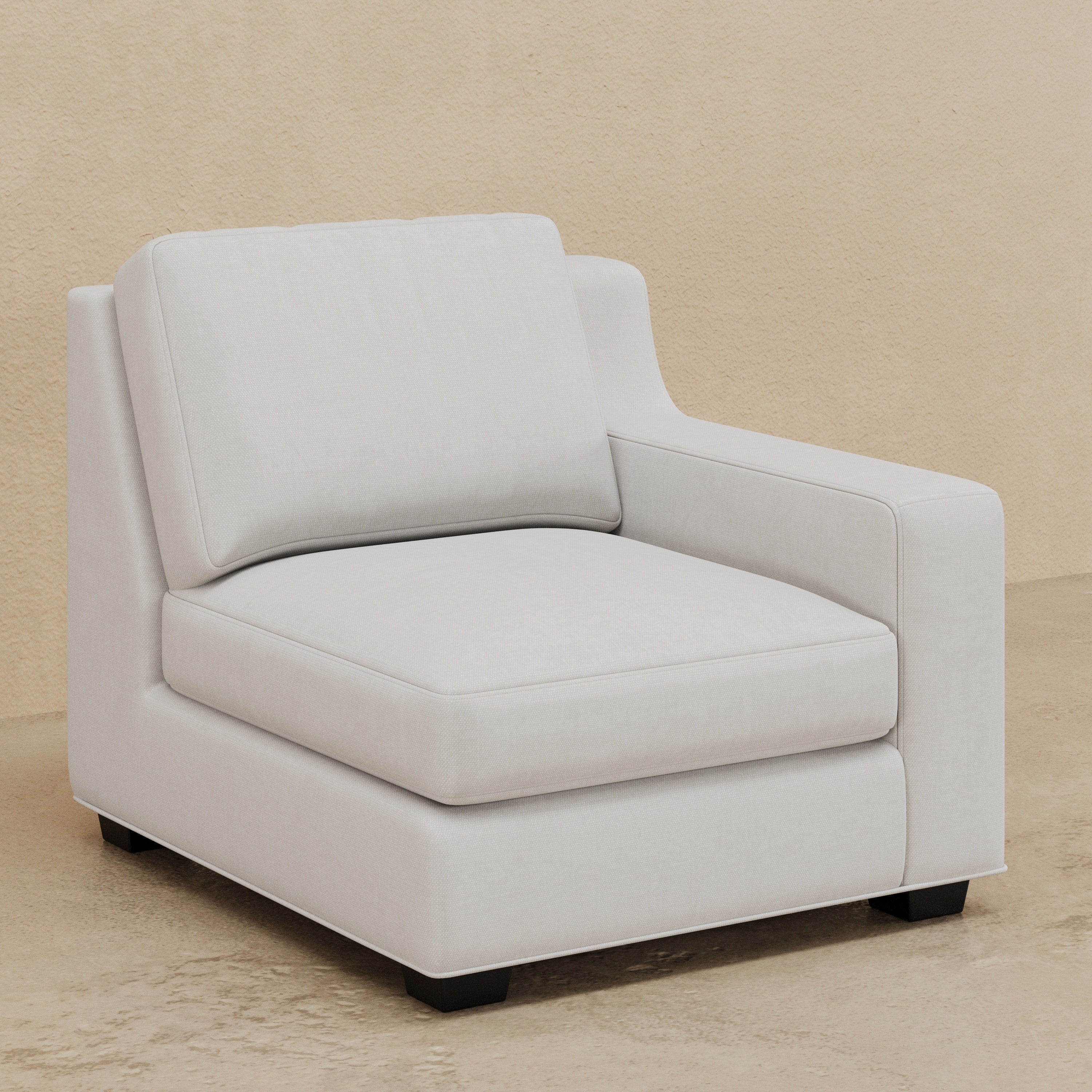 Sardinia One Arm Chair (Custom) Right-Hand Facing Arm 40" Comfy Depth #MWS Options 1