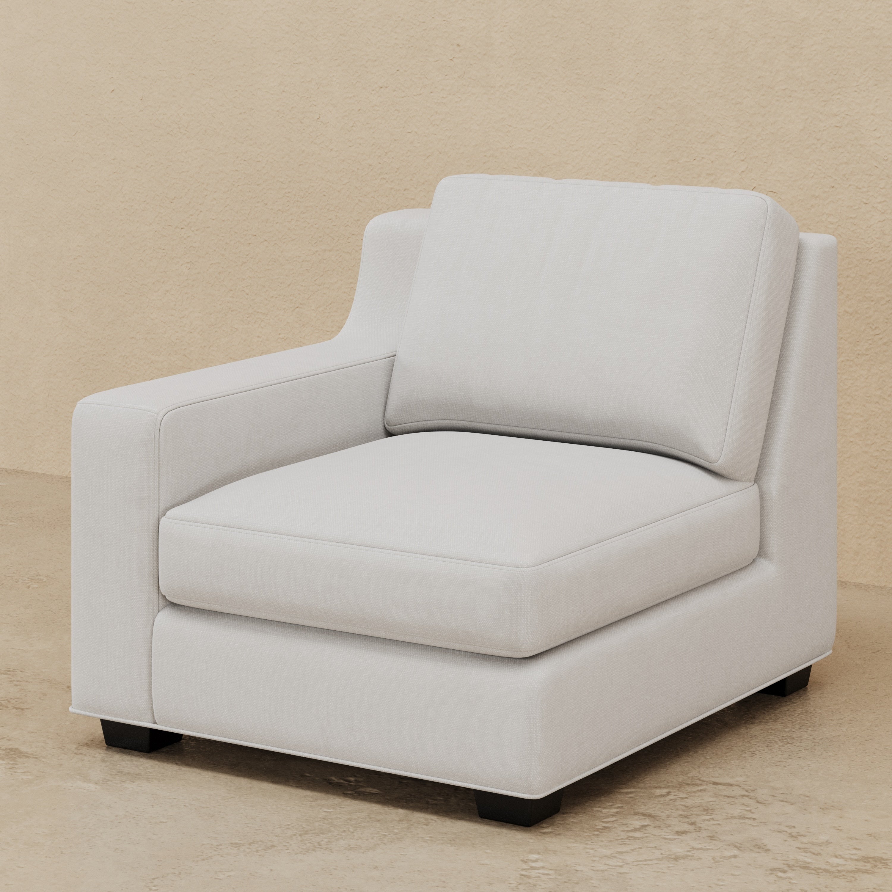 Sardinia One Arm Chair (Custom) Left-Hand Facing Arm 38" Classic Depth #MWS Options 2