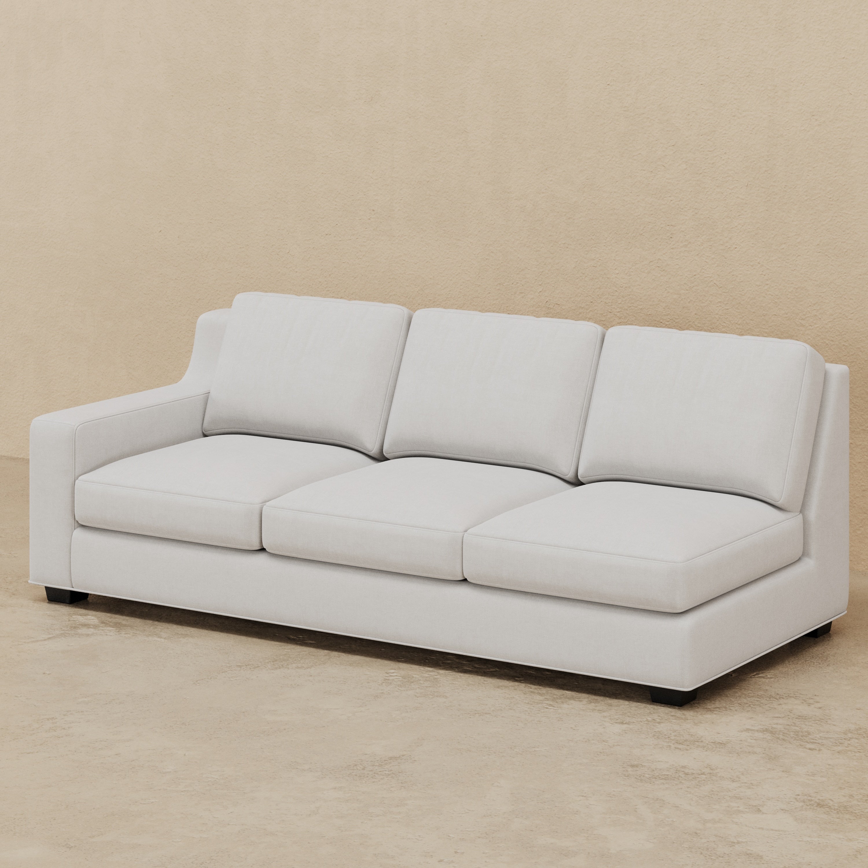 Sardinia One Arm Sofa (Custom) 🇨🇦 Left-Hand Facing Arm 38" Classic Depth #MWS Options 2