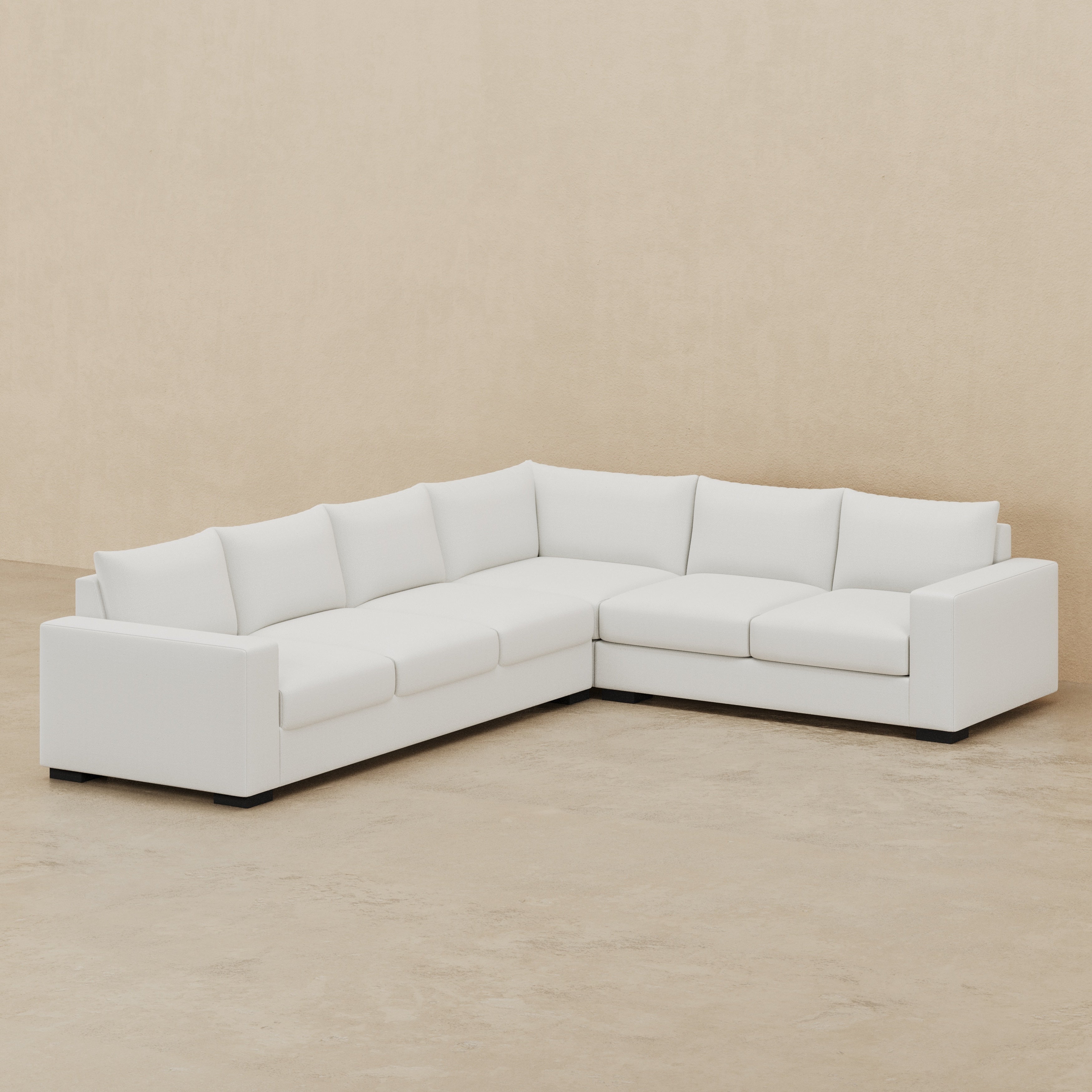 Stanton II 2 x 3 Sectional (Custom) 36" Compact Depth LHF Arm Sofa Corner RHF Arm Loveseat #MWS Options 1
