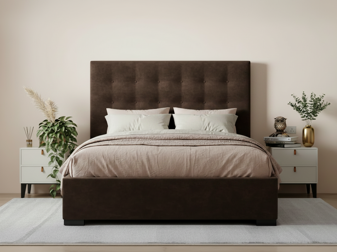 Gizelle Platform Bed (Custom) 🇨🇦 King 52"H #MWS Options 1
