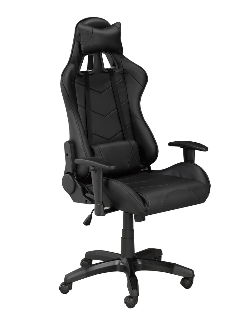 Sorrento Gaming Chair w/ Tilt - Black | Candace and Basil Furniture