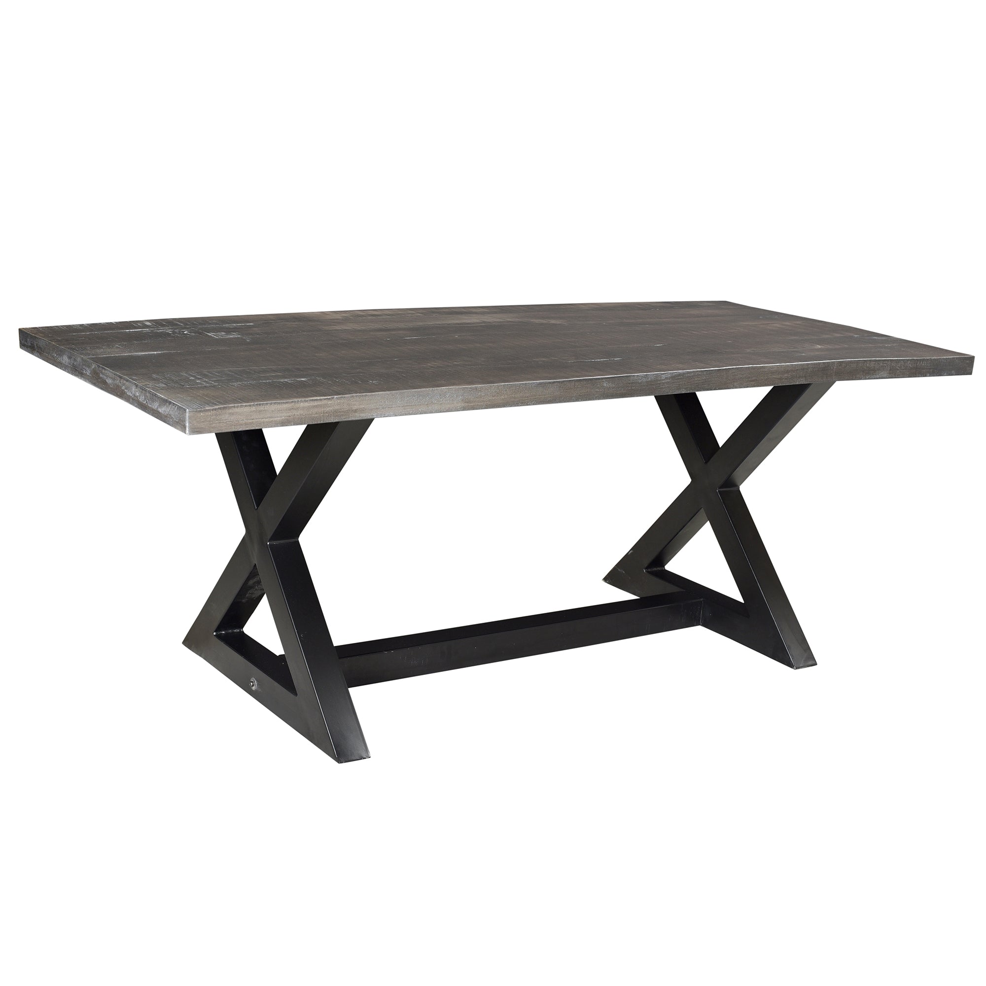 Zax 78" Dining Table - Distressed Grey
