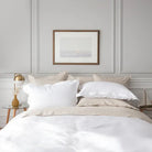Nicola Linen Natural White | 3PC Duvet Cover & Sham Set