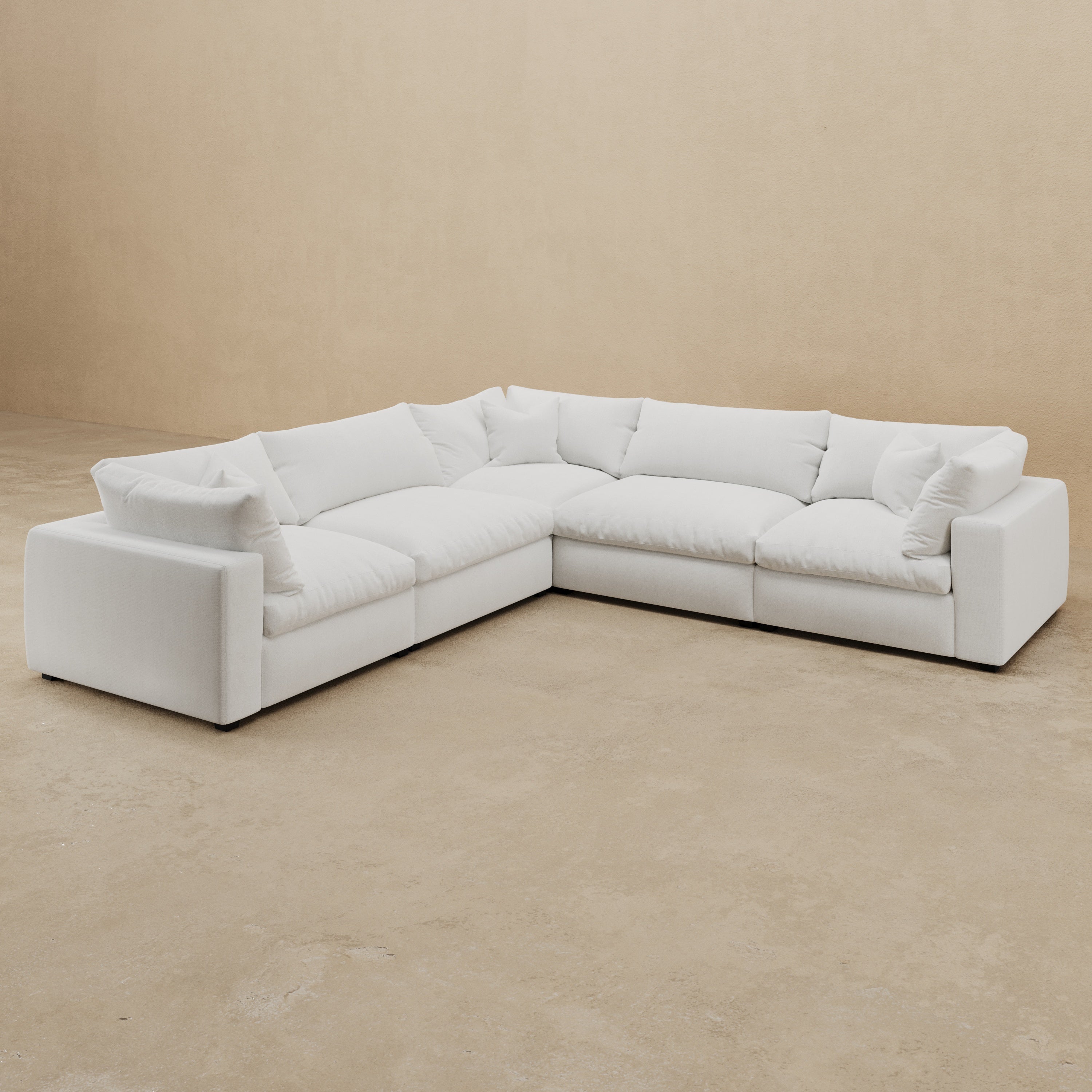 Nimbus 2 x 2 Modular Sectional (Custom) Down Alternative (Micro Gel) #MWS Options 1