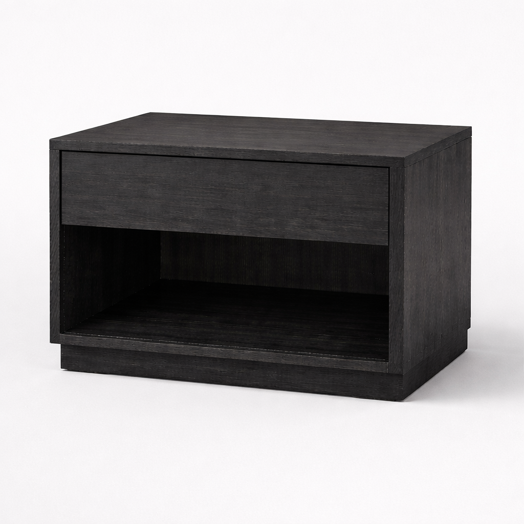 Lotus Night Table (Custom) Antique Black Smooth