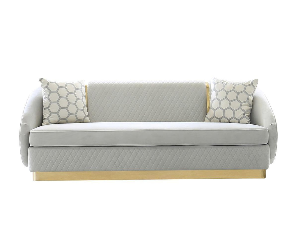 Penelope Sofa - Grey/Gold