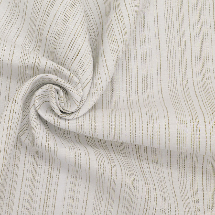 Colette Stripe Linen Jacquard | 3PC Duvet Cover & Shams Set Ecru