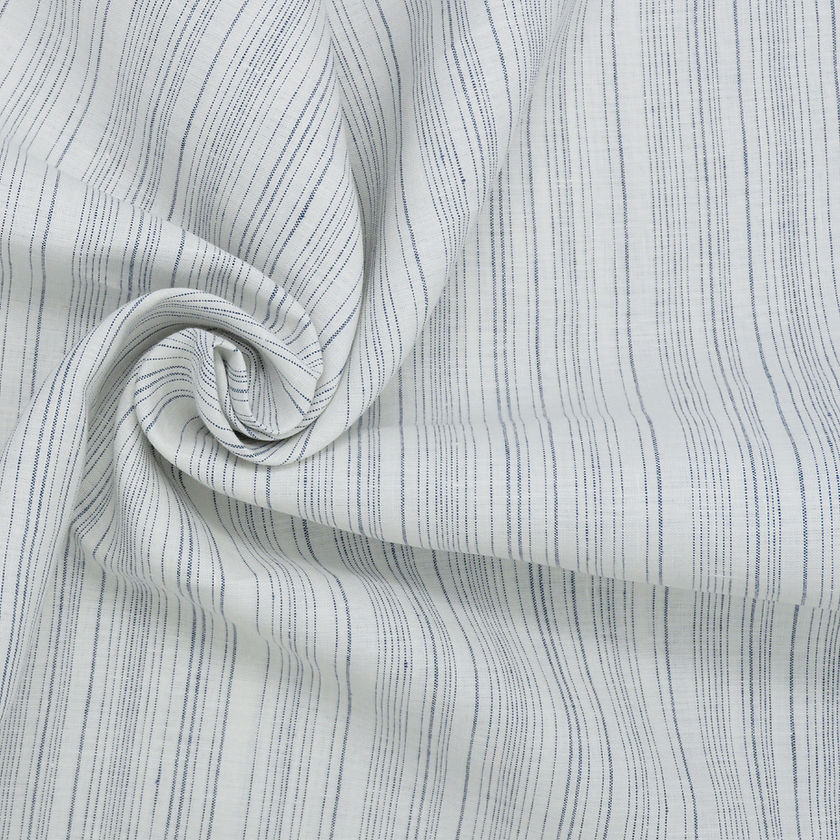 Colette Stripe Linen Jacquard | 3PC Duvet Cover & Shams Set French Blue