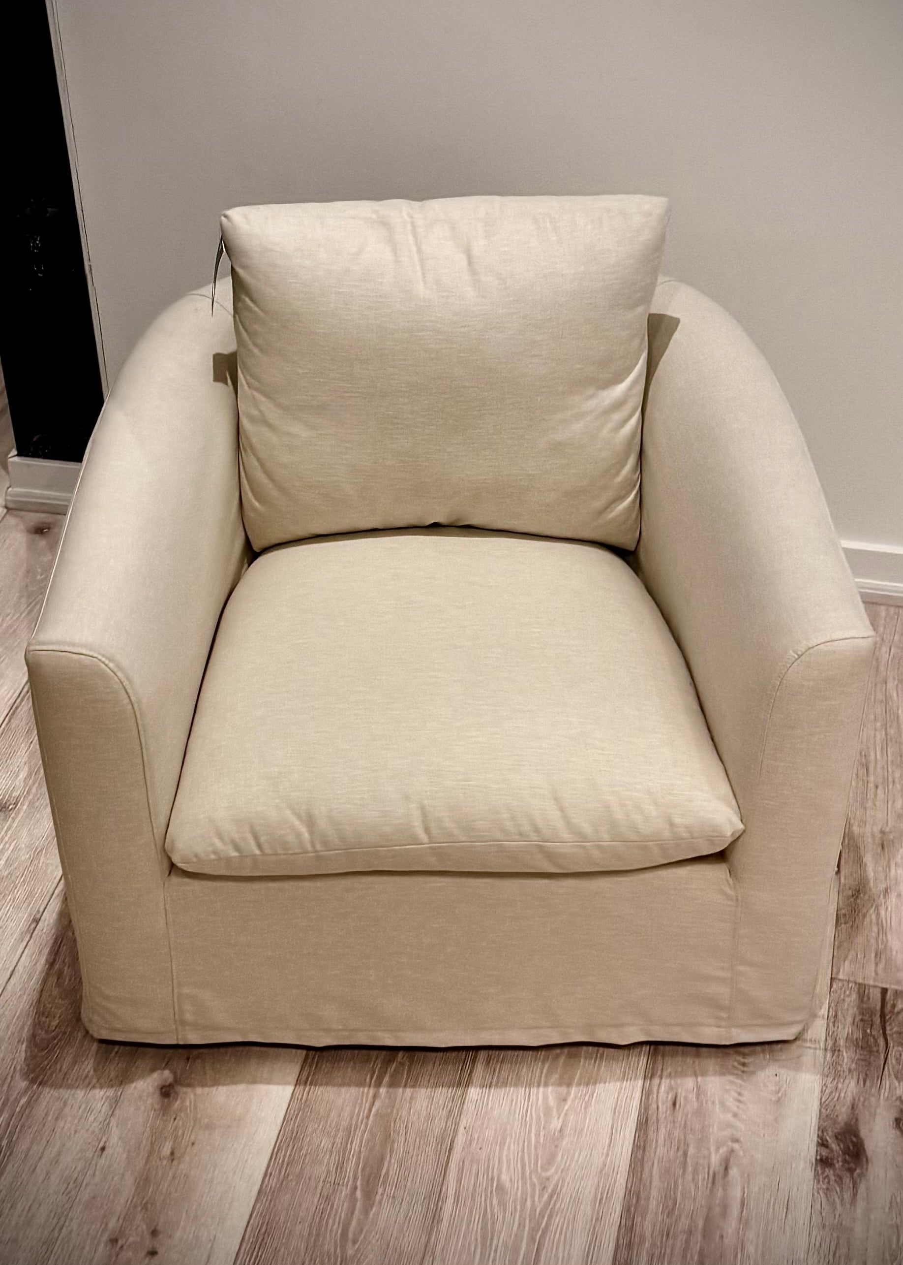 Eden Slipcover Swivel Chair (Custom)