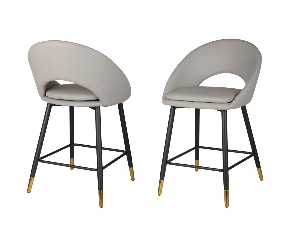 Mila Counter Stool (Set of 2) Grey