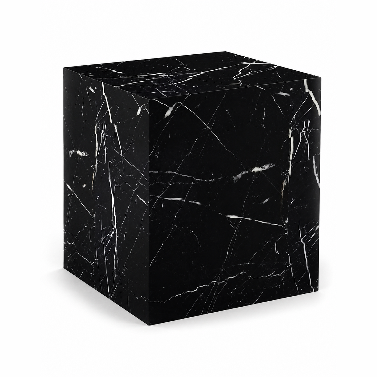 Monolith Accent Table - Black Marble