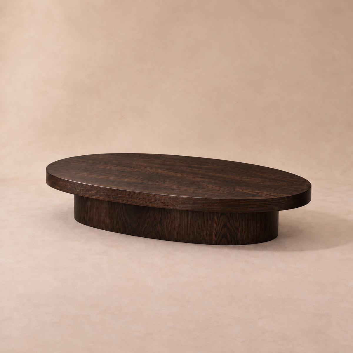 Oval Coffee Table Dark Oak