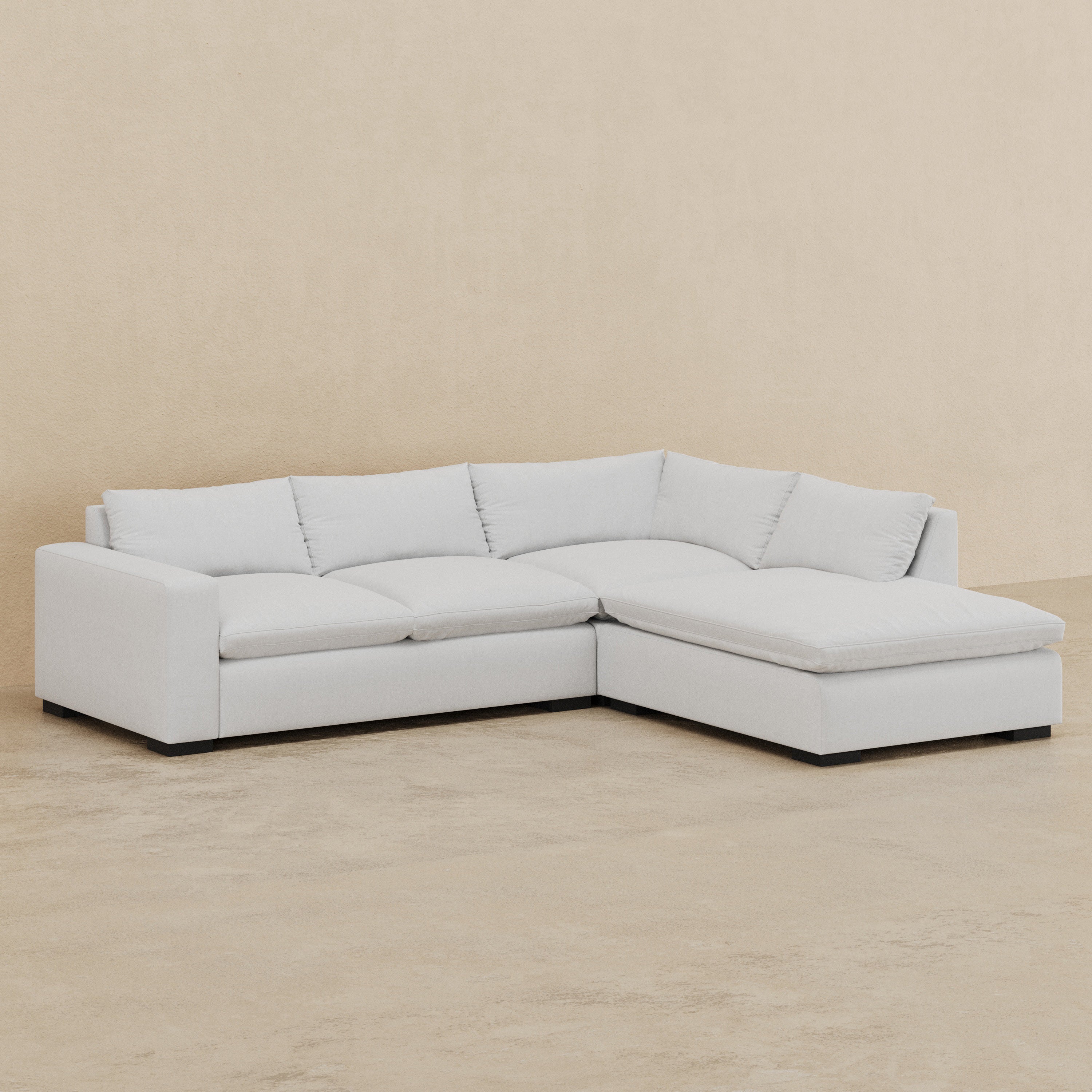 Isla Corner Chaise Sectional (Custom) 36" Compact Depth RHF Corner Chaise #MWS Options 1
