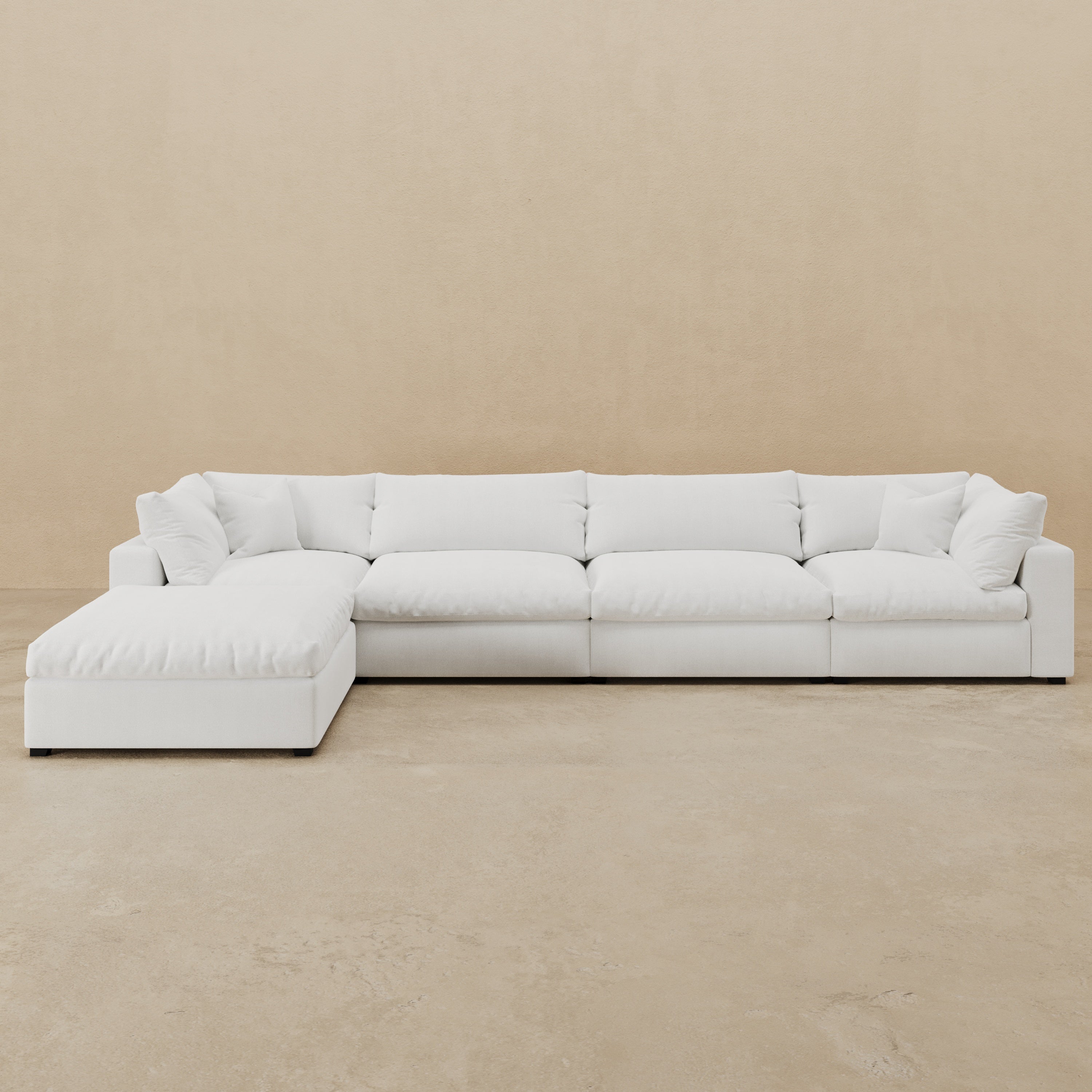 Nimbus Modular Sectional & Ottoman (Custom) Down Alternative (Micro Gel) #MWS Options 1