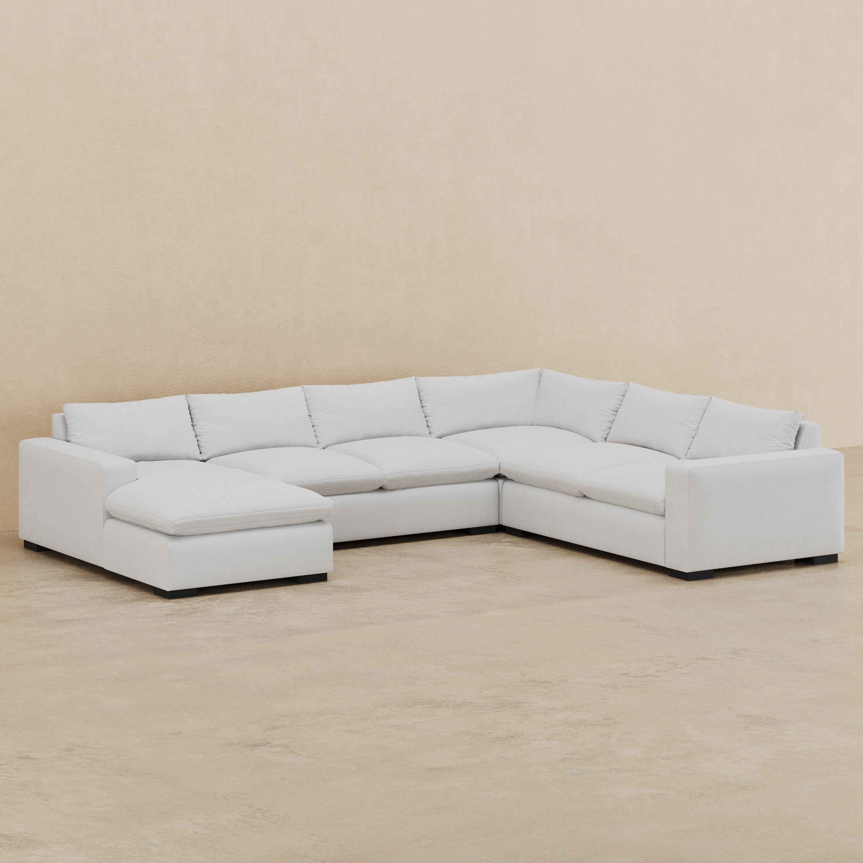 Isla XL Sectional (Custom) 46" Luxe Depth LHF Arm Chaise #MWS Options 1