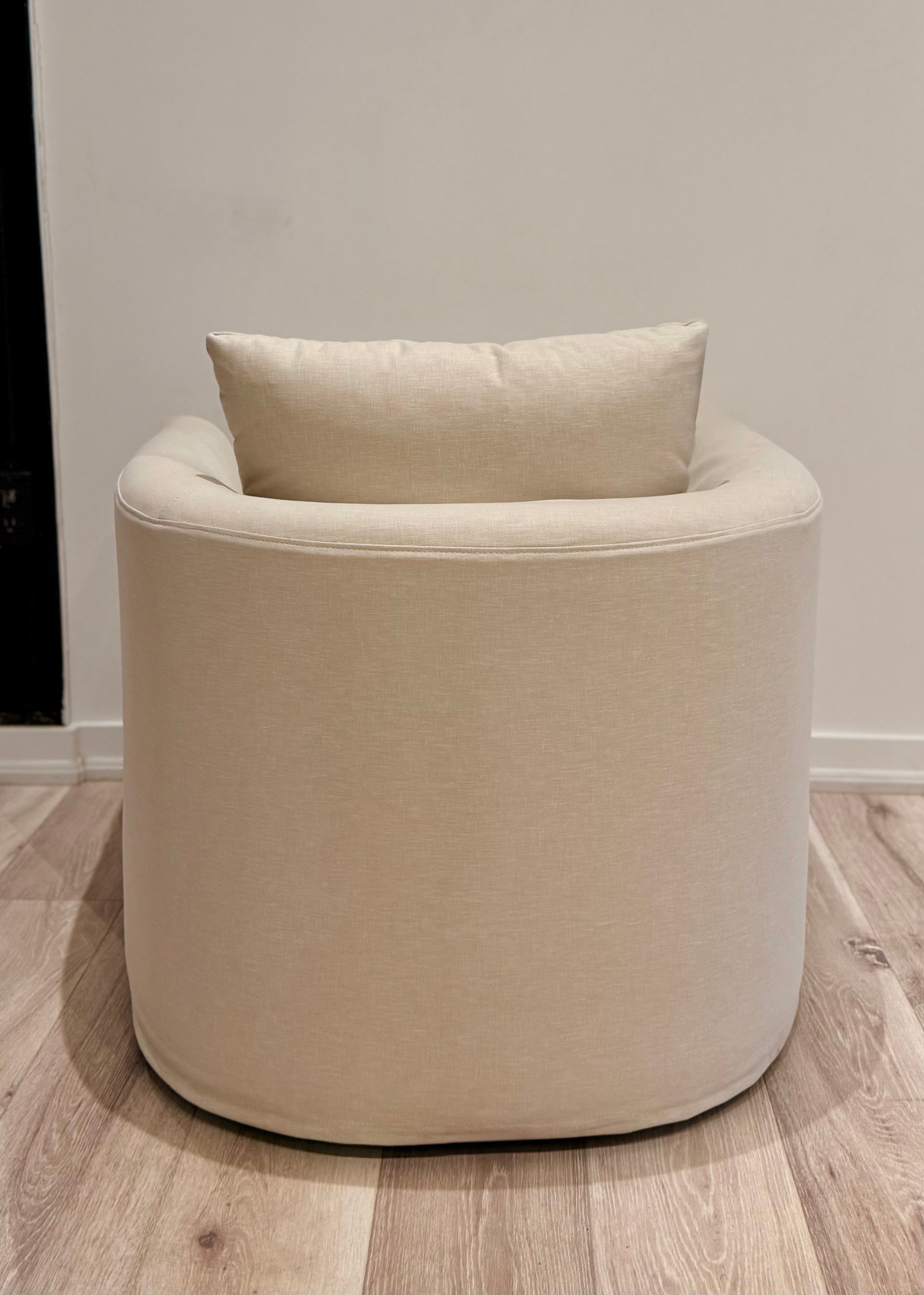 Eden Slipcover Swivel Chair (Custom)