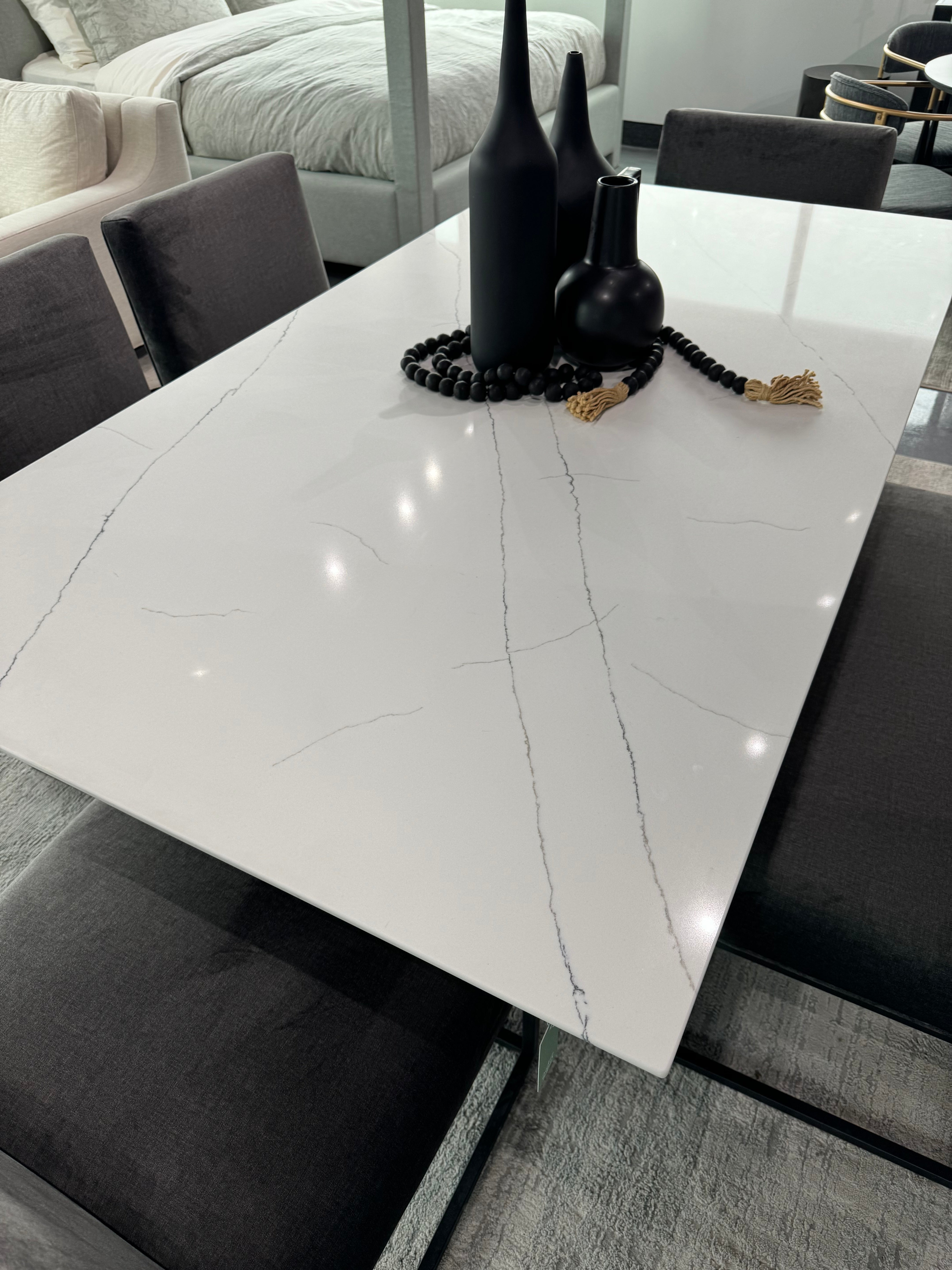 Aysha Dining Table - Quartz Top (Custom)