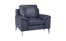 Alma Chair - Top Grain Leather Navy