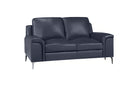Alma Loveseat - Top Grain Leather Navy
