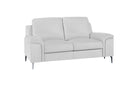 Alma Loveseat - Top Grain Leather Silver Grey