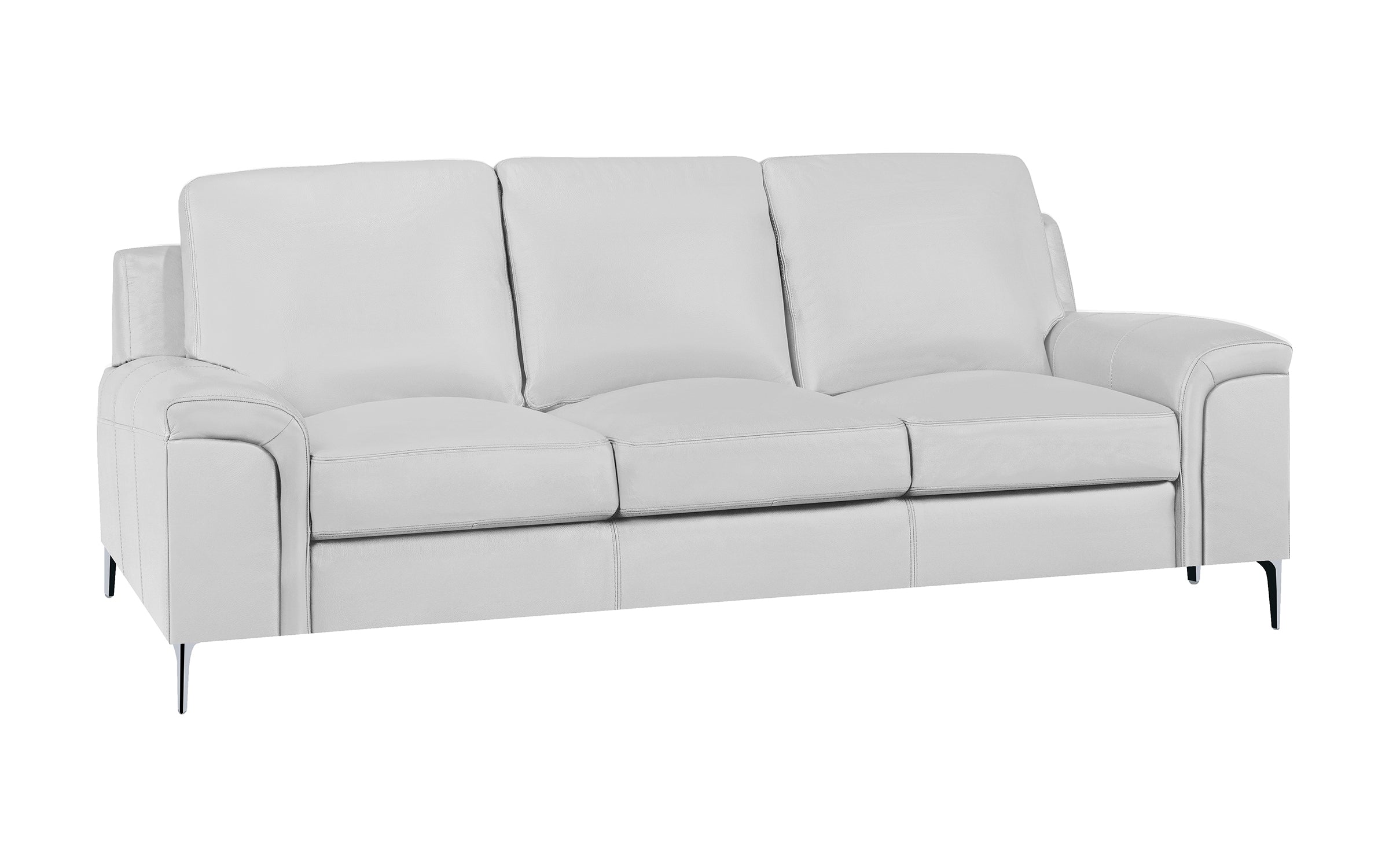 Alma Sofa - Top Grain Leather Silver Grey