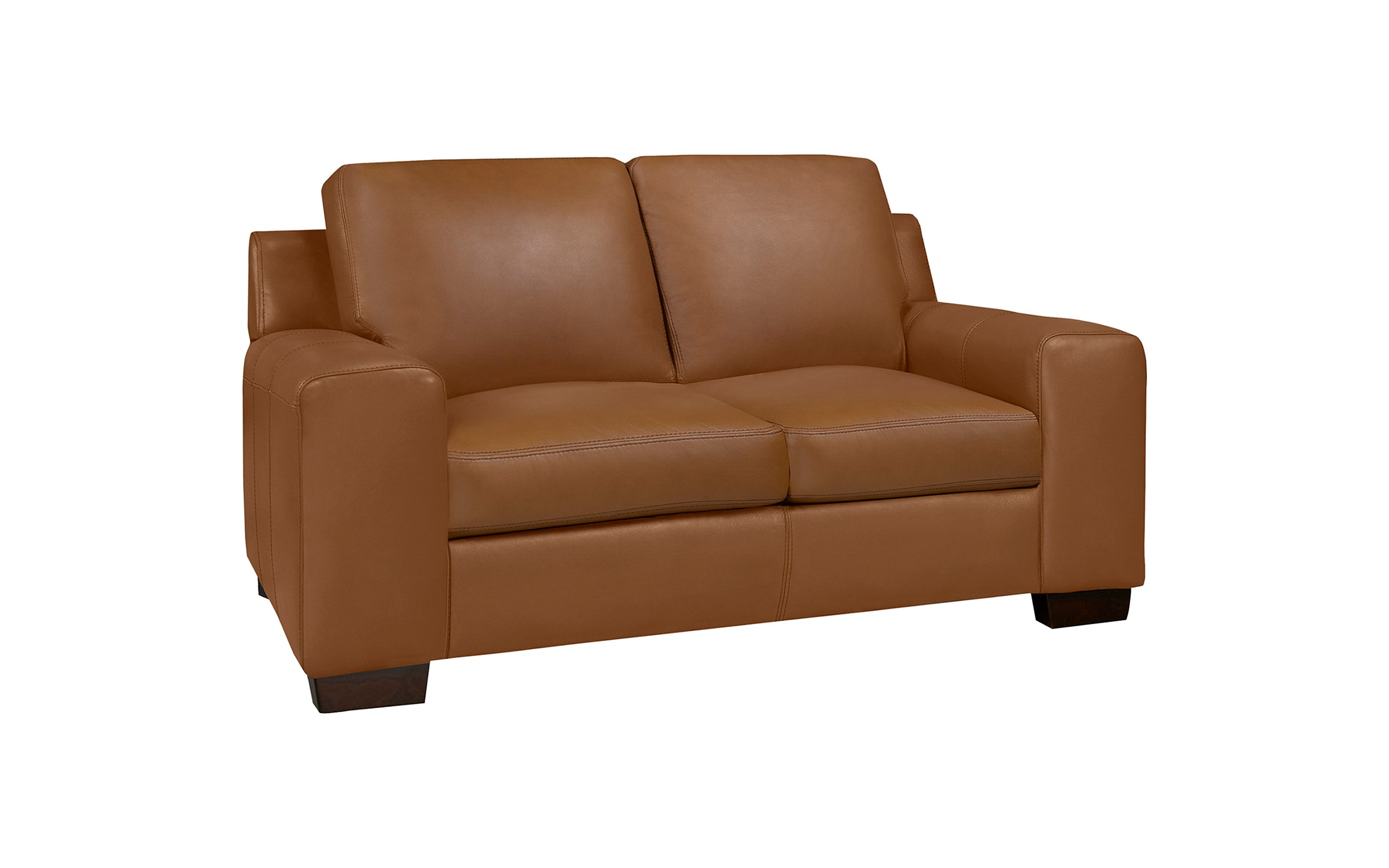 Bailey Loveseat - Top Grain Leather Saddle