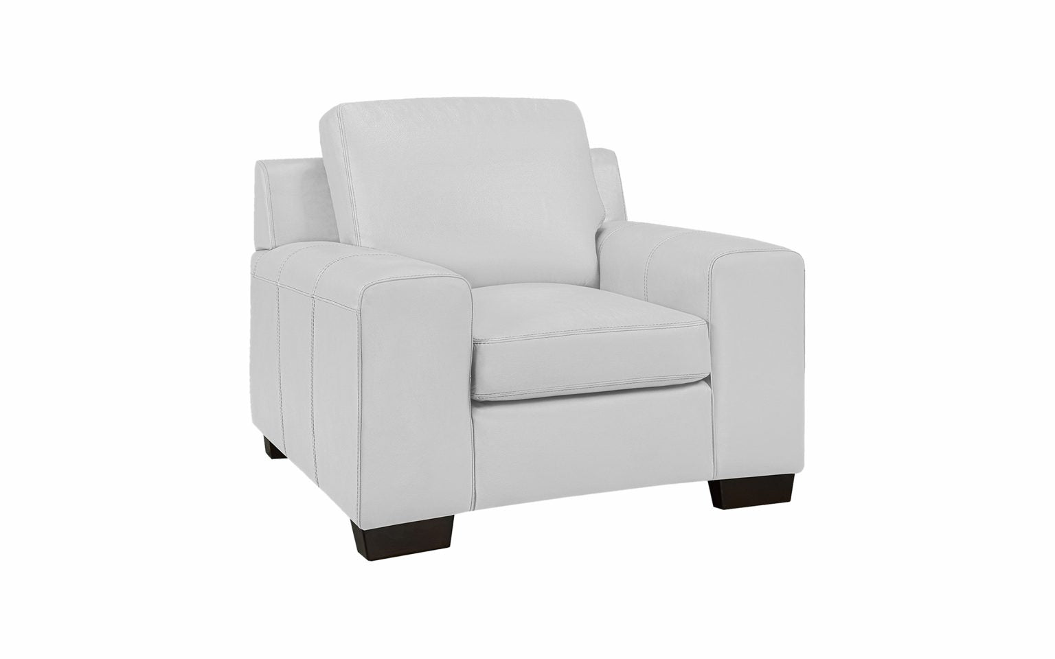 Bailey Chair - Top Grain Leather Silver Grey