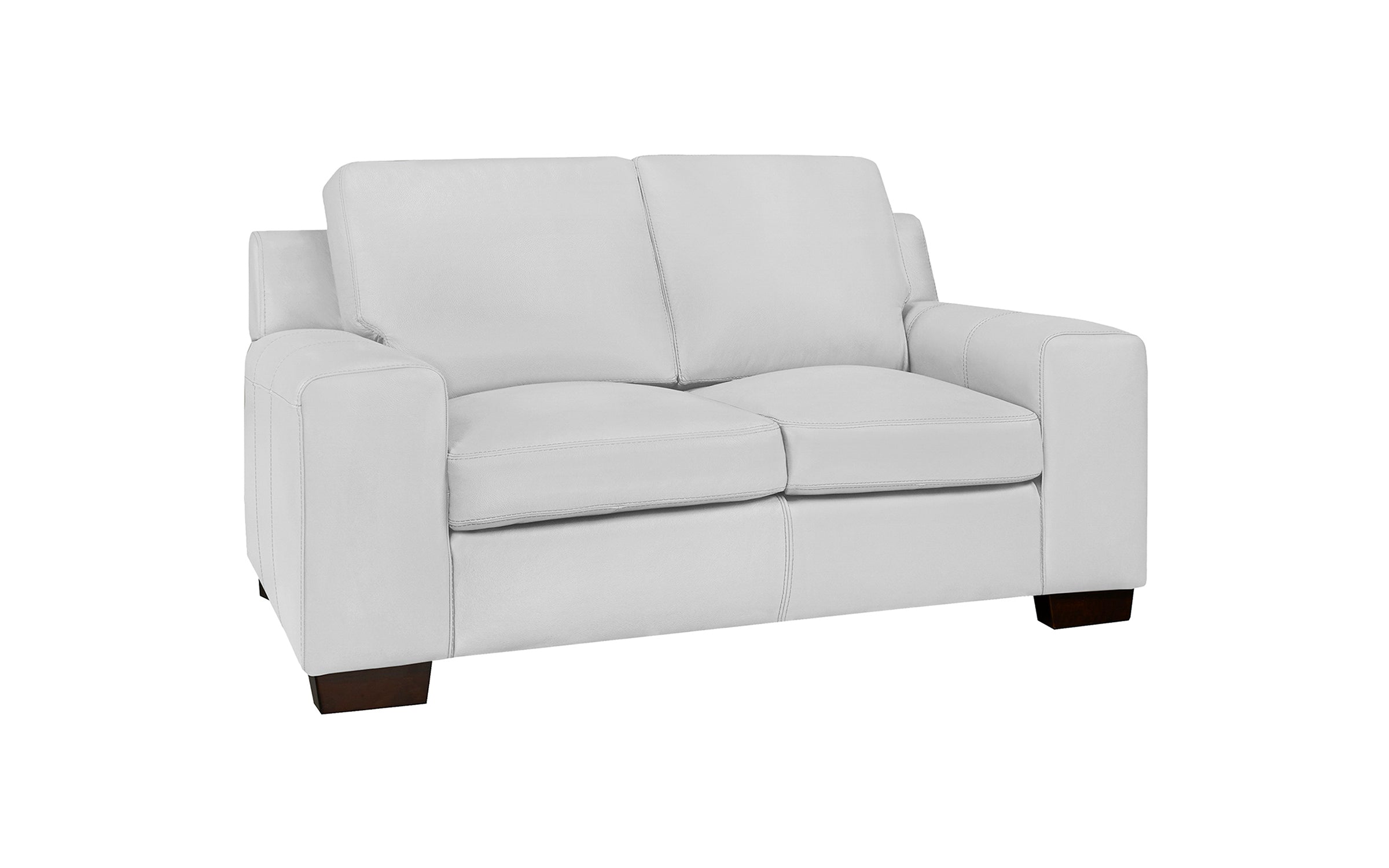 Bailey Loveseat - Top Grain Leather Silver Grey