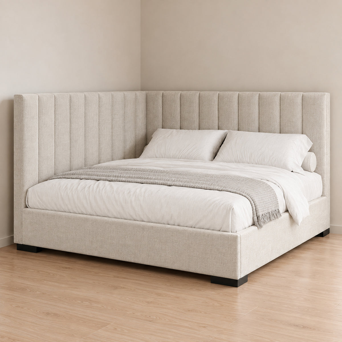 Celine Corner Platform Bed (Custom) LHF Corner Bed