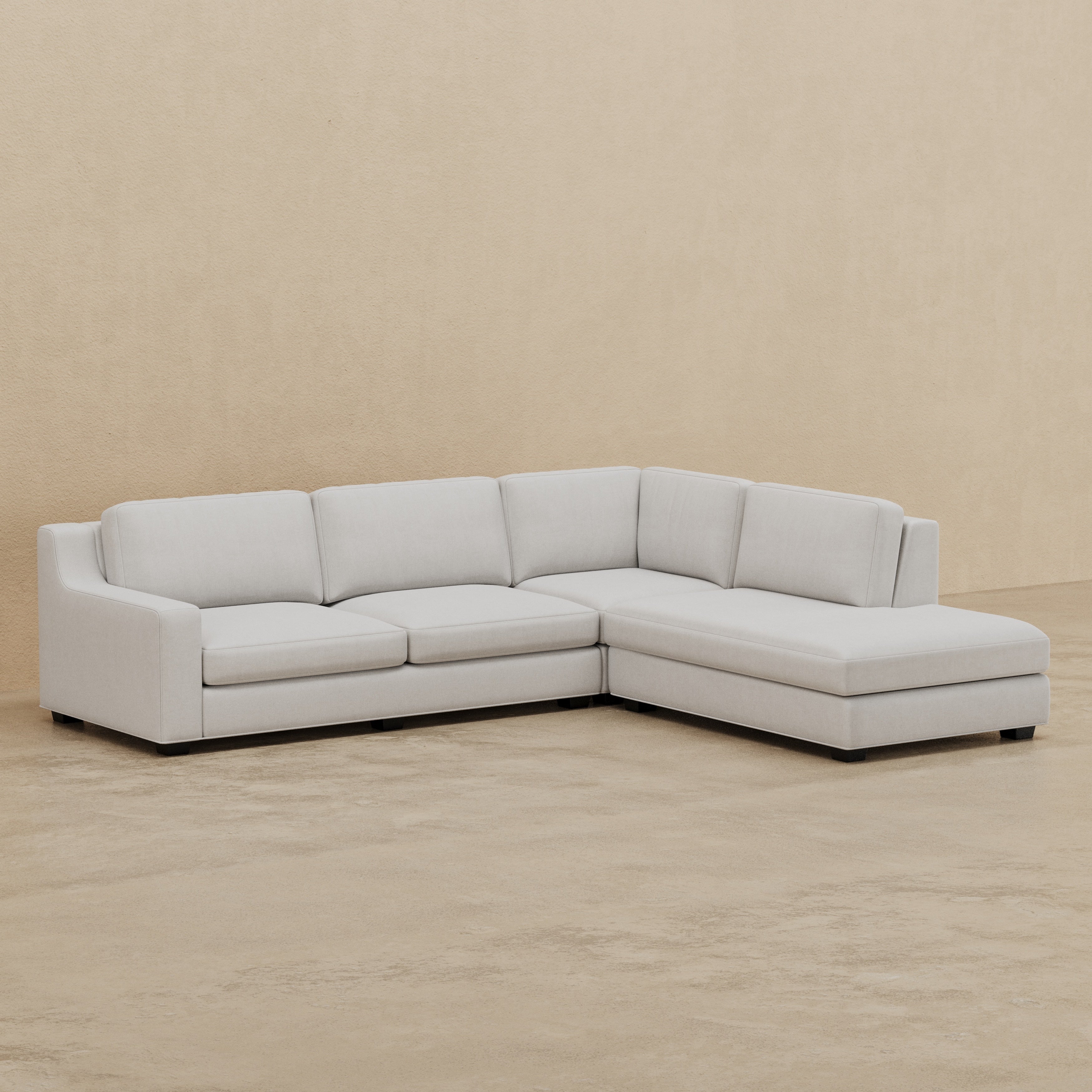 Sardinia Corner Chaise Sectional (Custom) 38" Classic Depth LHF Loveseat & RHF Corner Chaise #MWS Options 1