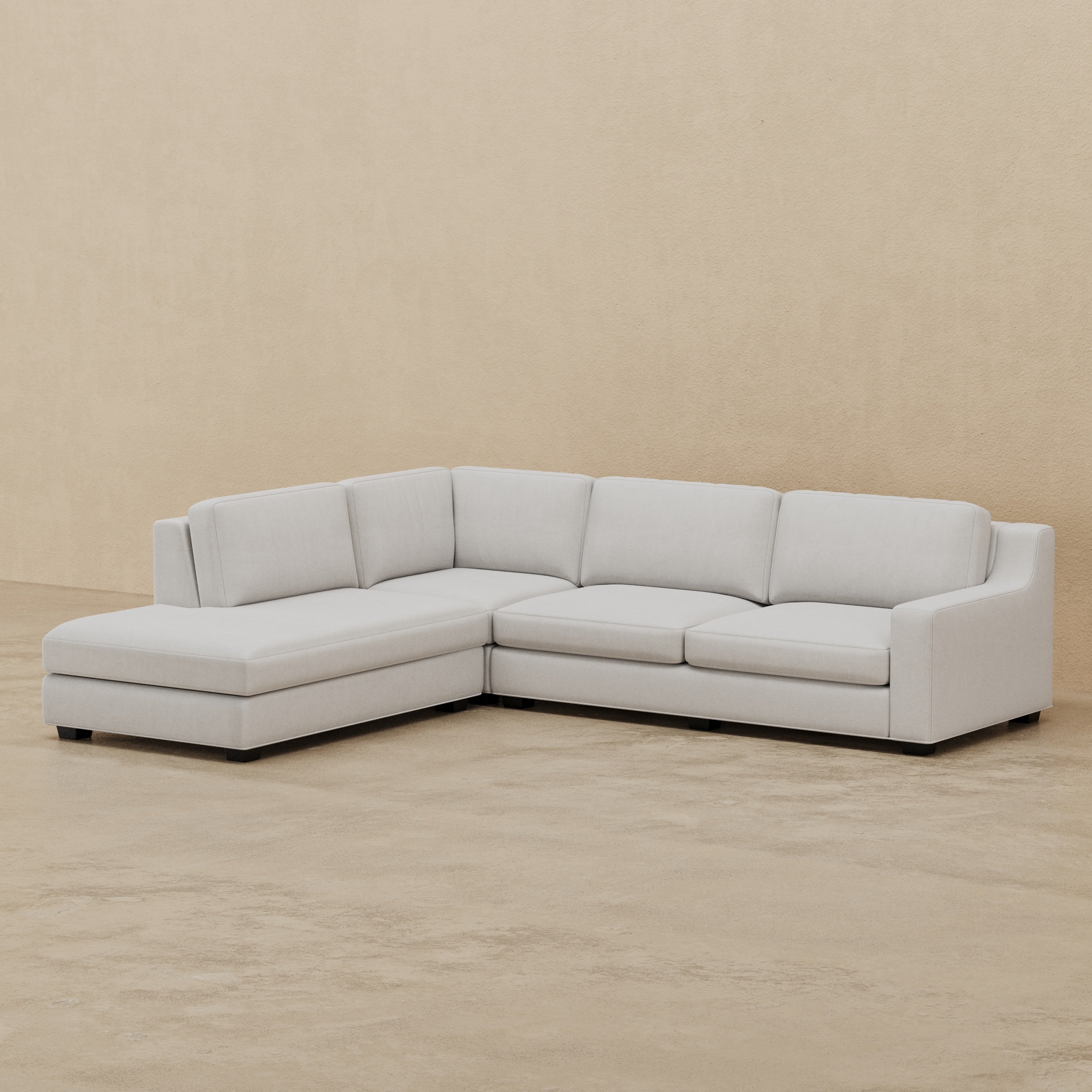 Sardinia Corner Chaise Sectional (Custom) 38" Classic Depth LHF Corner Chaise & RHF Loveseat #MWS Options 1