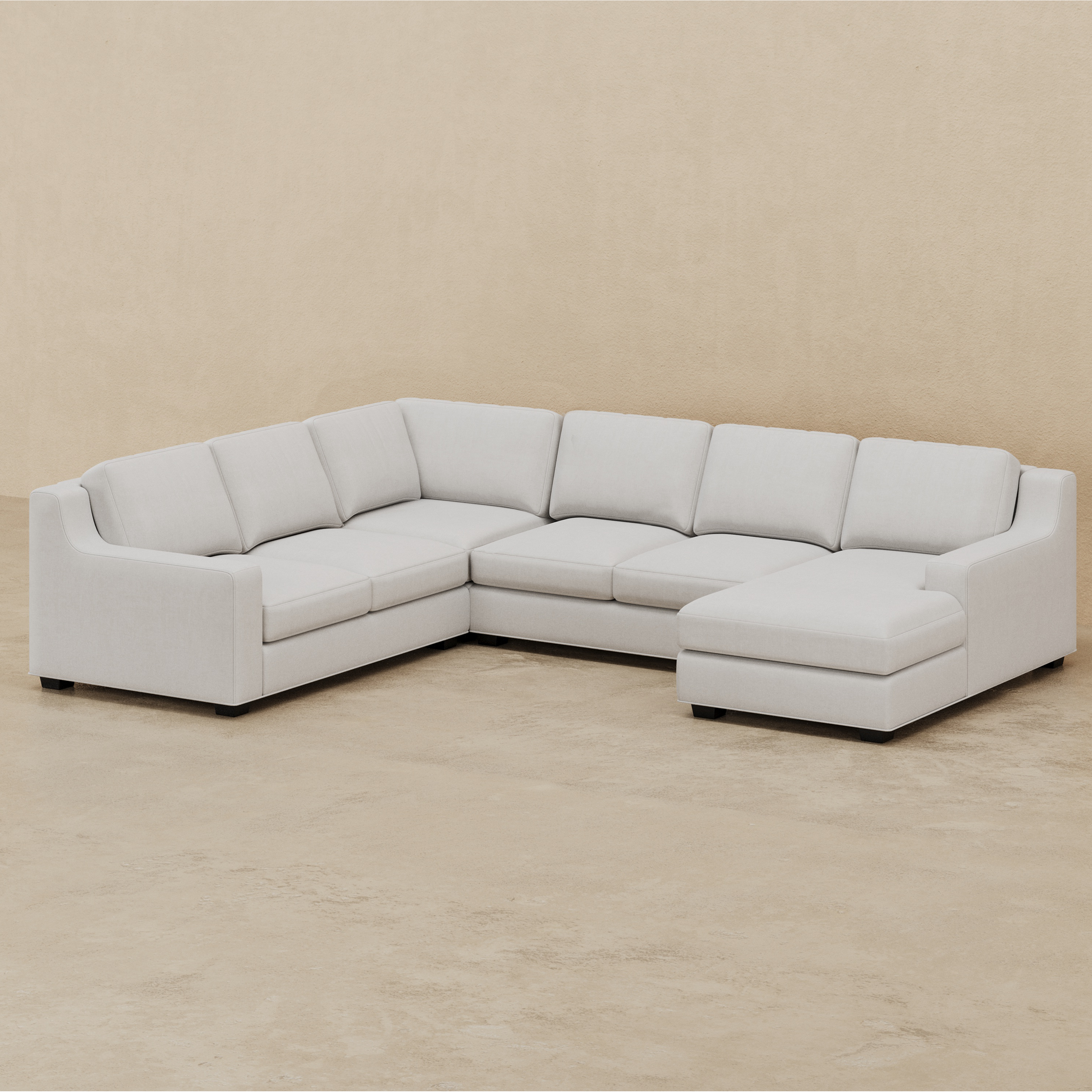 Sardinia XL Sectional (Custom) 🇨🇦 Right-Hand Facing Chaise 40" Comfy Depth #MWS Options 1