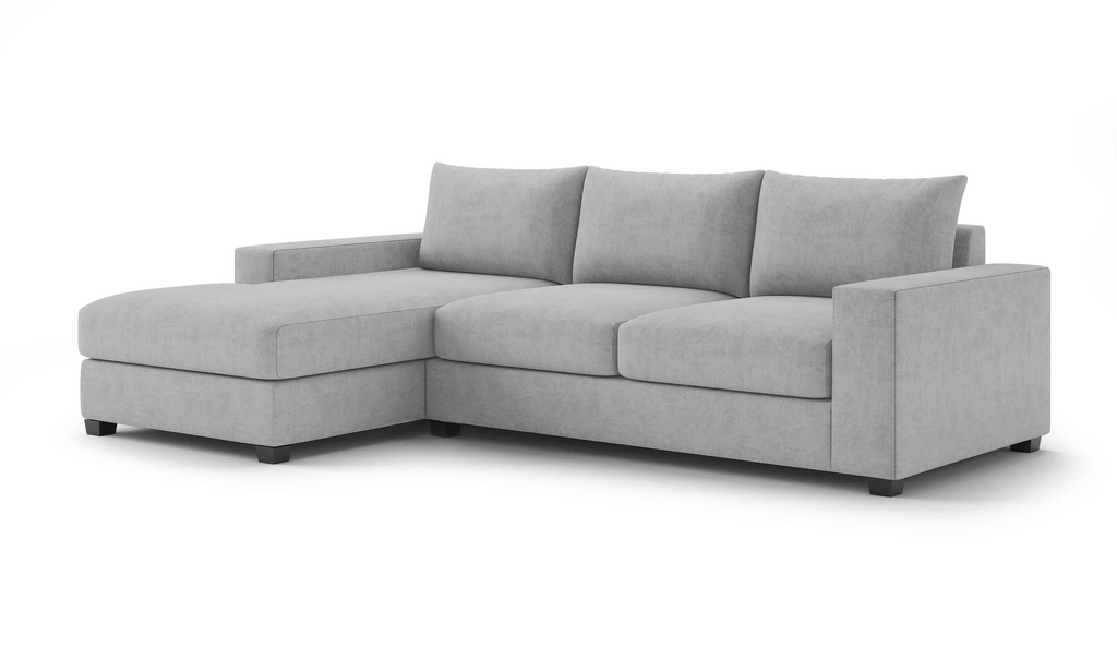 Stanton II Arm Chaise Sectional (Custom) 46" Luxe Depth LHF Arm Chaise & RHF Loveseat #MWS Options 1