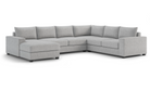 Stanton II XL Sectional (Custom) 40" Comfy Depth LHF Arm Chaise #MWS Options 1