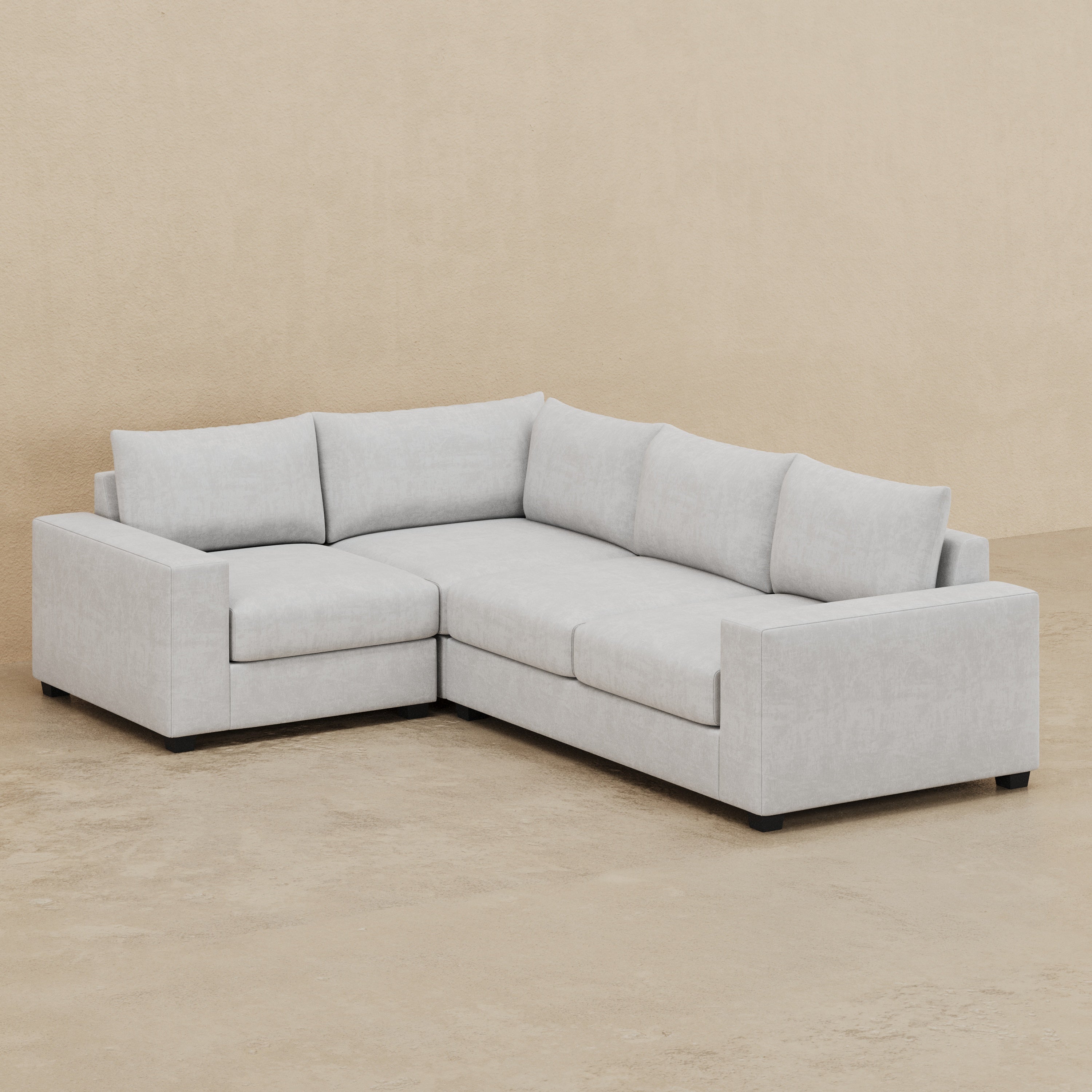 Stanton II 2 x 1 Sectional (Custom) 36" Compact Depth LHF Corner Loveseat & RHF Loveseat #MWS Options 1